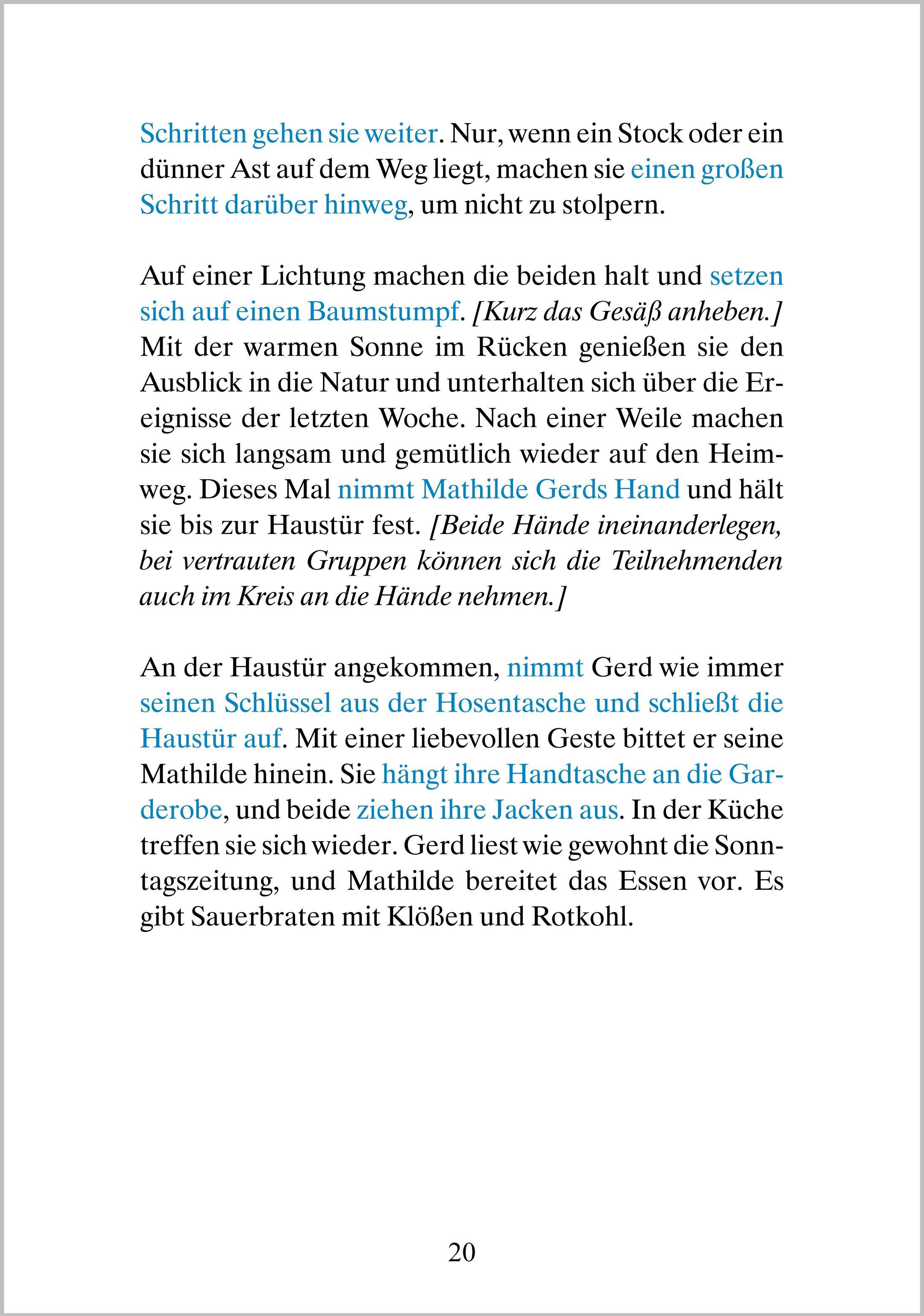 Beispielinhalt (Bild) Bewegungsgeschichten für Senioren