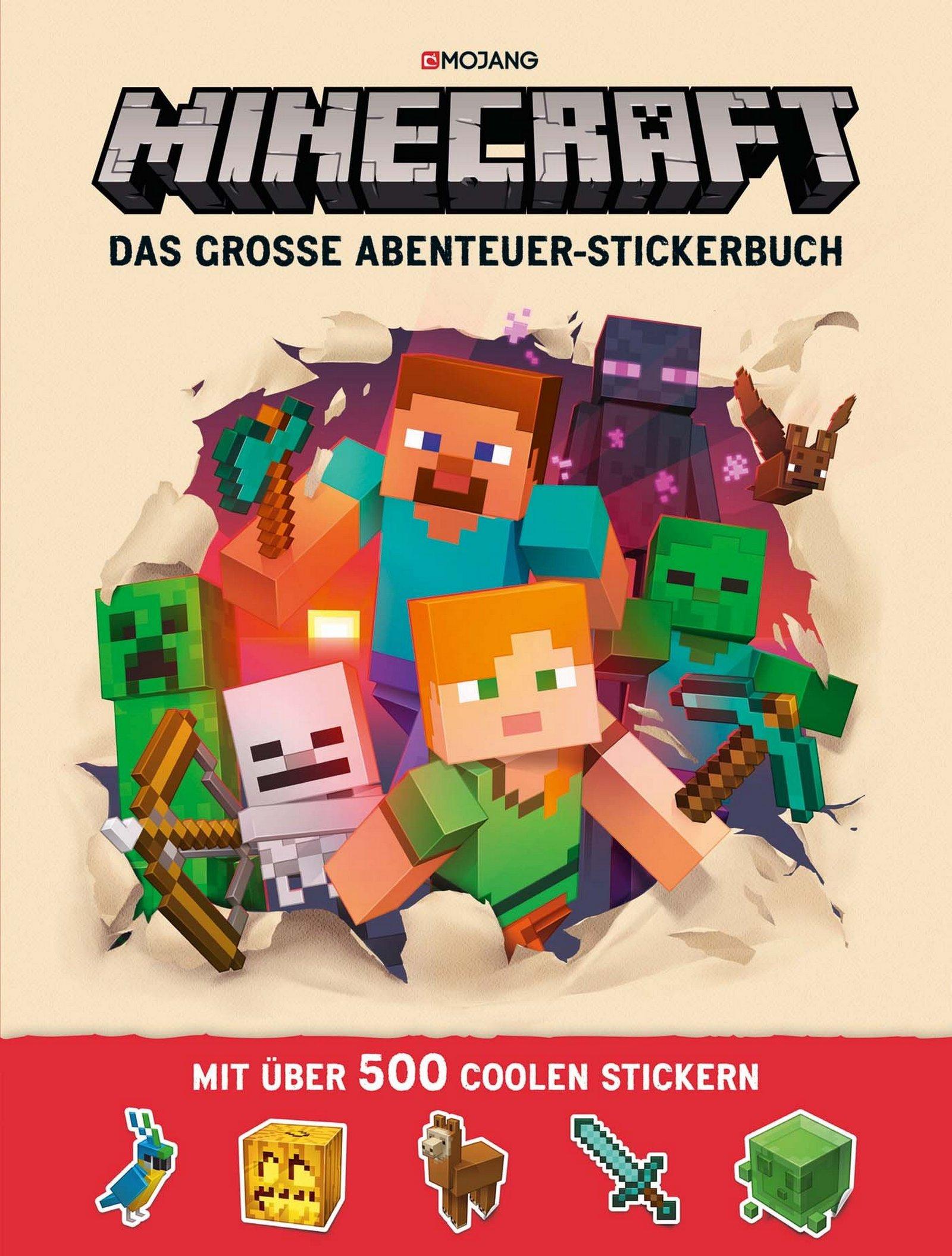 Vorderes Coverbild Minecraft, Das große Abenteuer-Stickerbuch