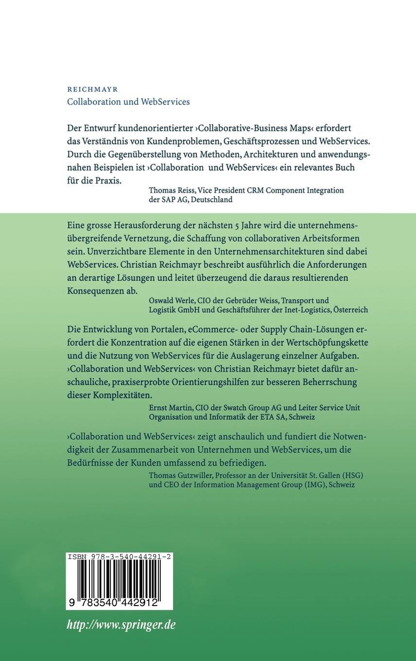 Rückseitencover Collaboration und WebServices