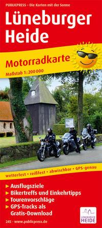 Vorderes Coverbild Motorradkarte Lüneburger Heide 1 : 200 000