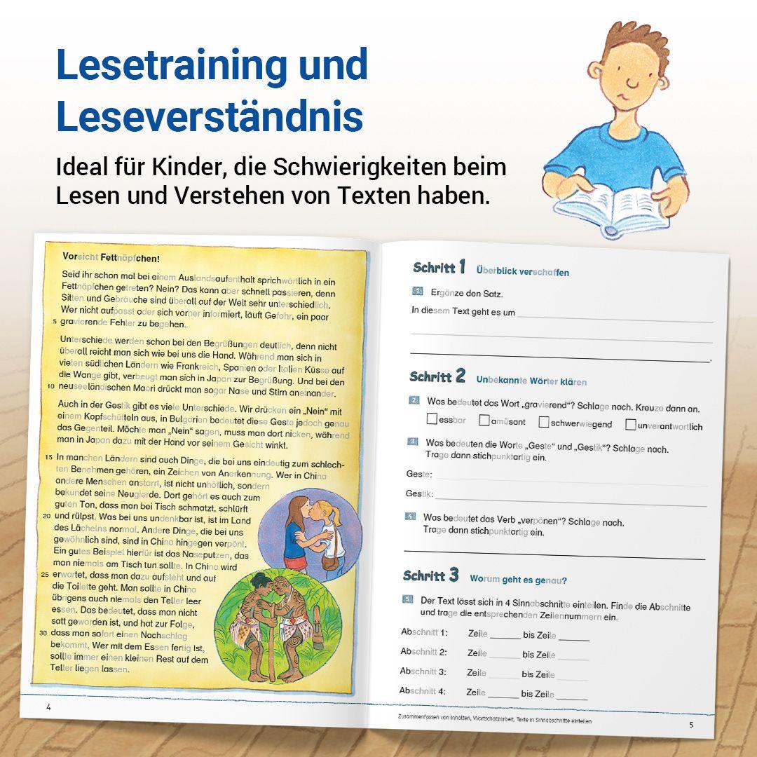 Beispielinhalt (Bild) Das Übungsheft Lesen 6