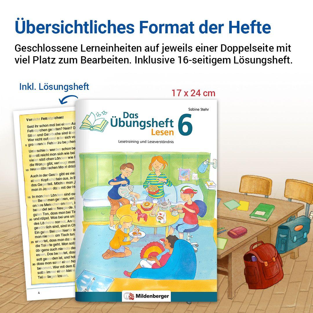 Beispielinhalt (Bild) Das Übungsheft Lesen 6