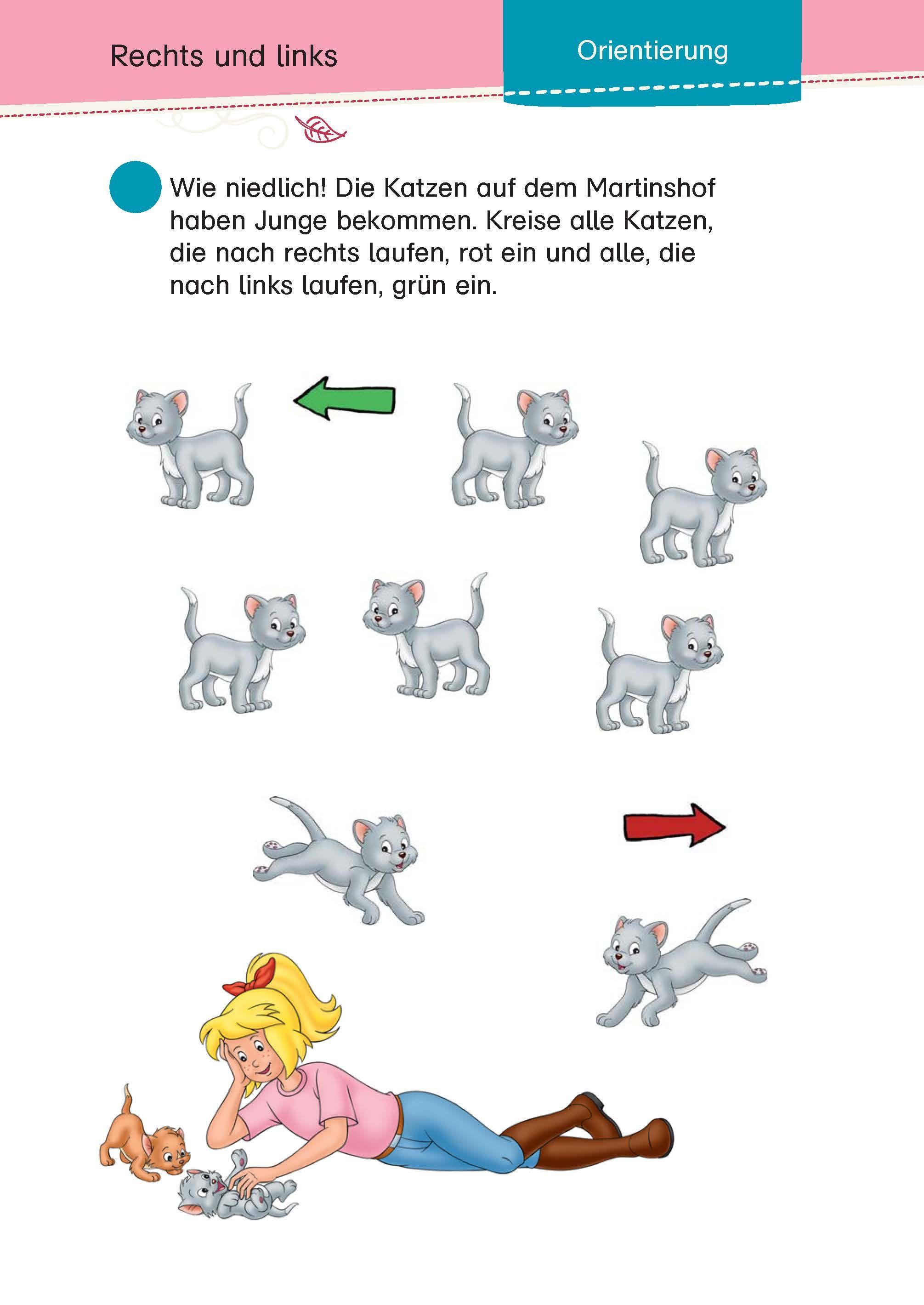 Beispielinhalt (Bild) Bibi & Tina Mein Schulstart-Block. Erstes Rechnen und Konzentration ab 5 Jahren