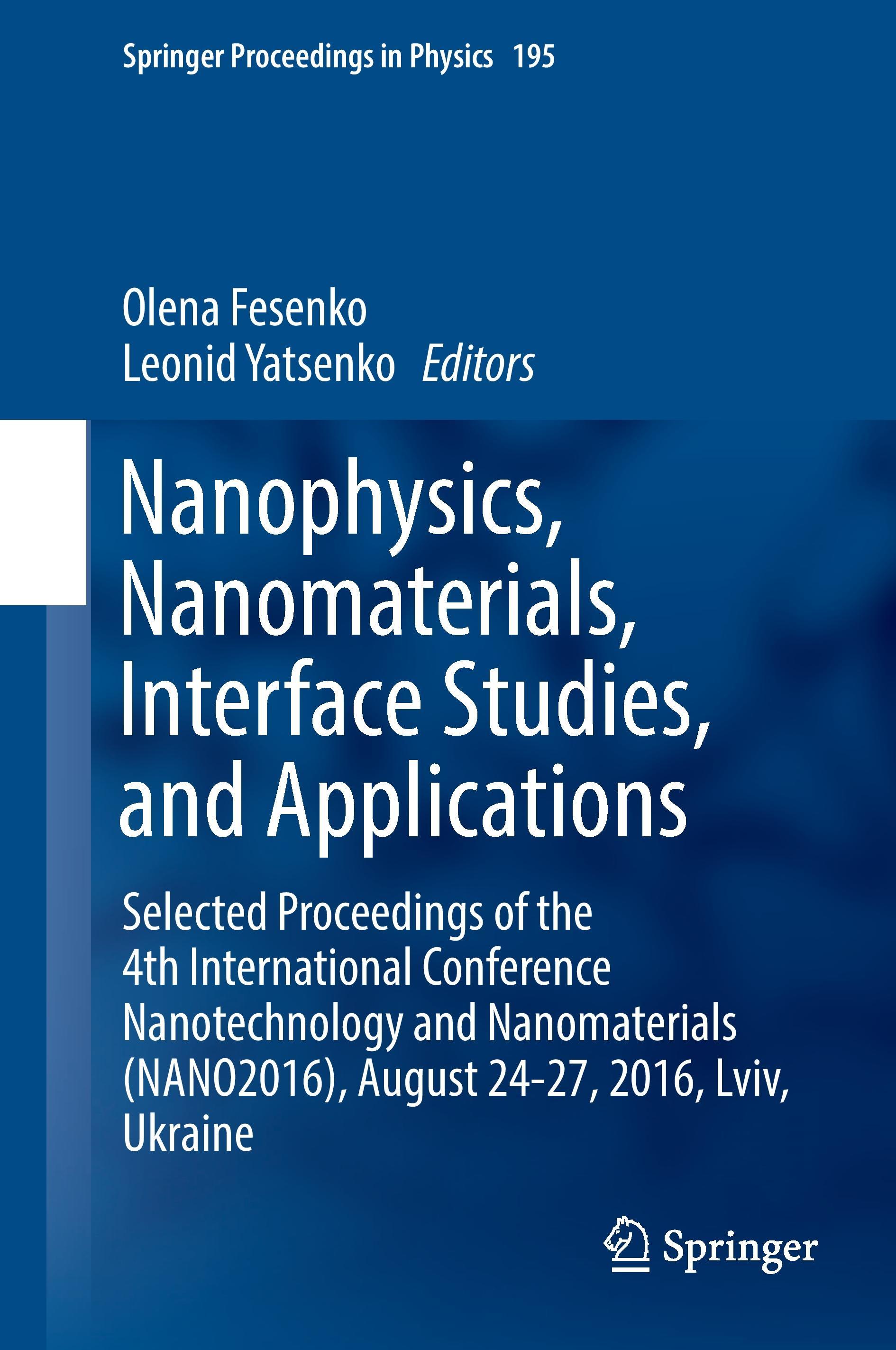 Vorderes Coverbild Nanophysics, Nanomaterials, Interface Studies, and Applications
