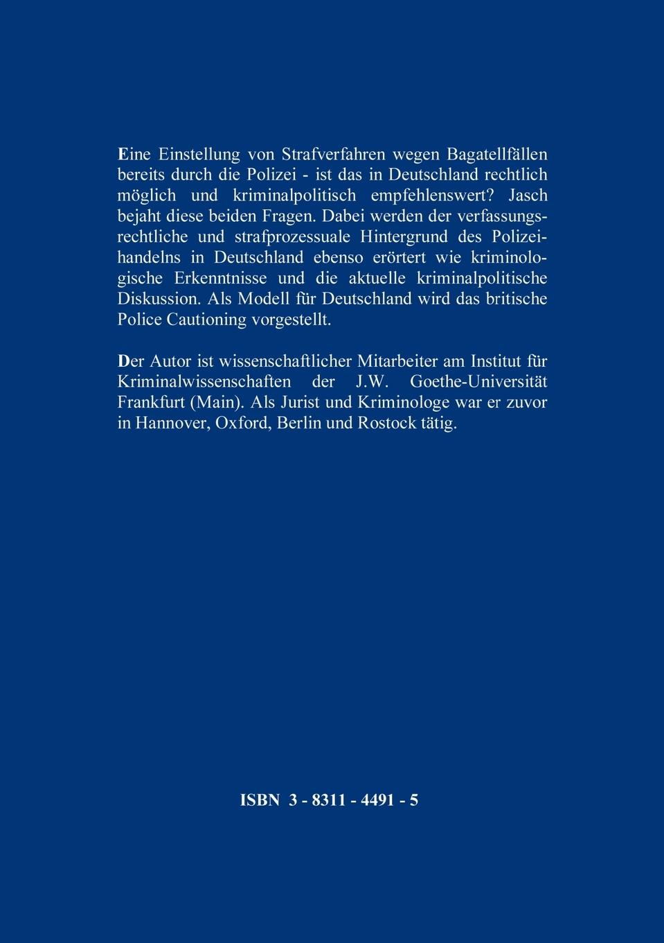 Rückseitencover Perspektiven polizeilicher Entscheidungsmacht.