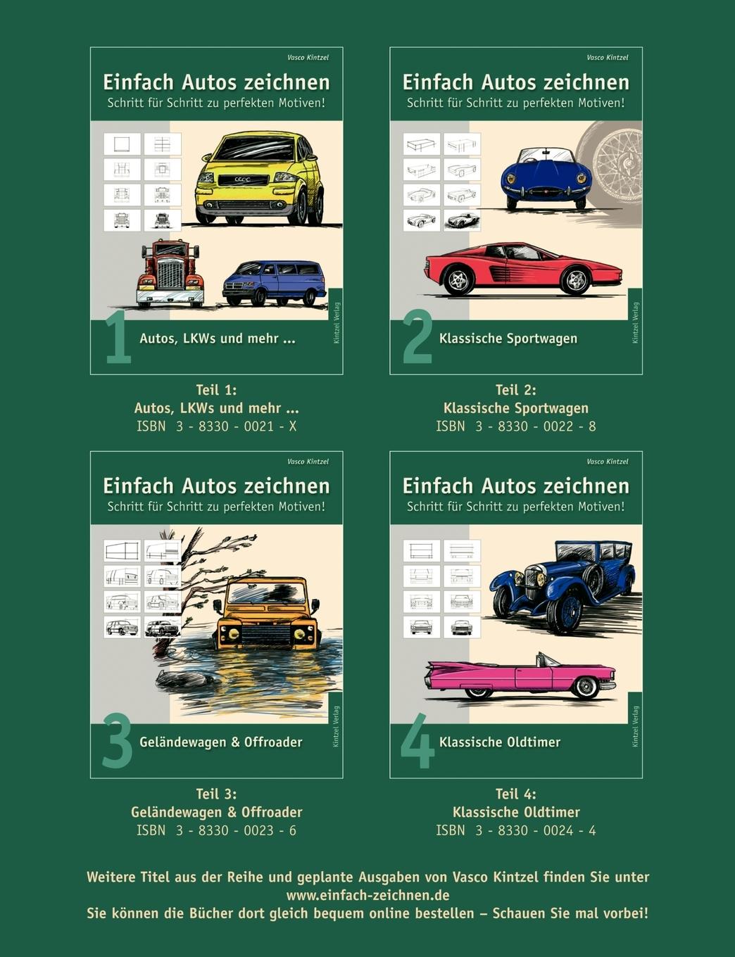 Rückseitencover Einfach Autos zeichnen - Schritt für Schritt zu perfekten Motiven!