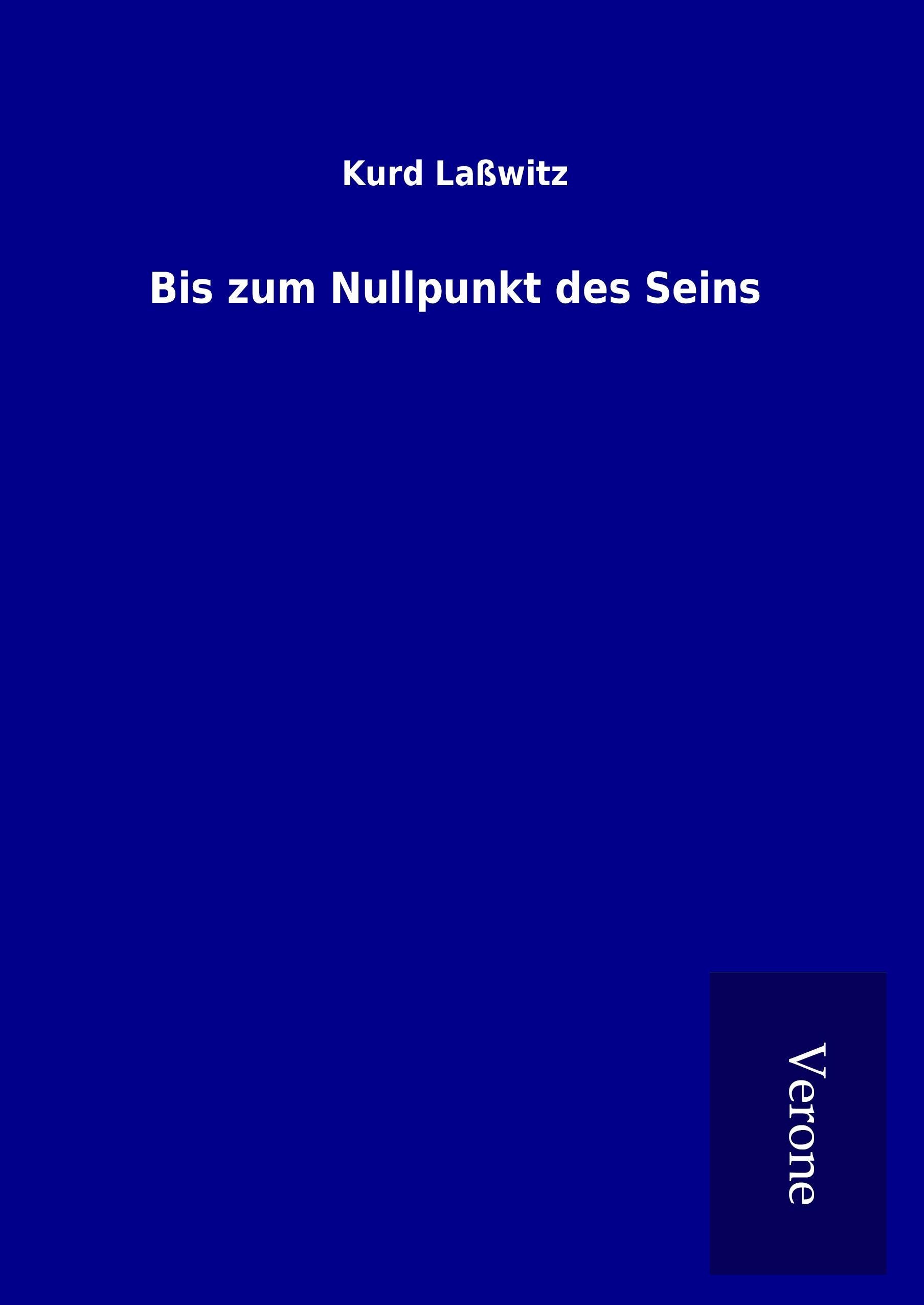 Vorderes Coverbild Bis zum Nullpunkt des Seins
