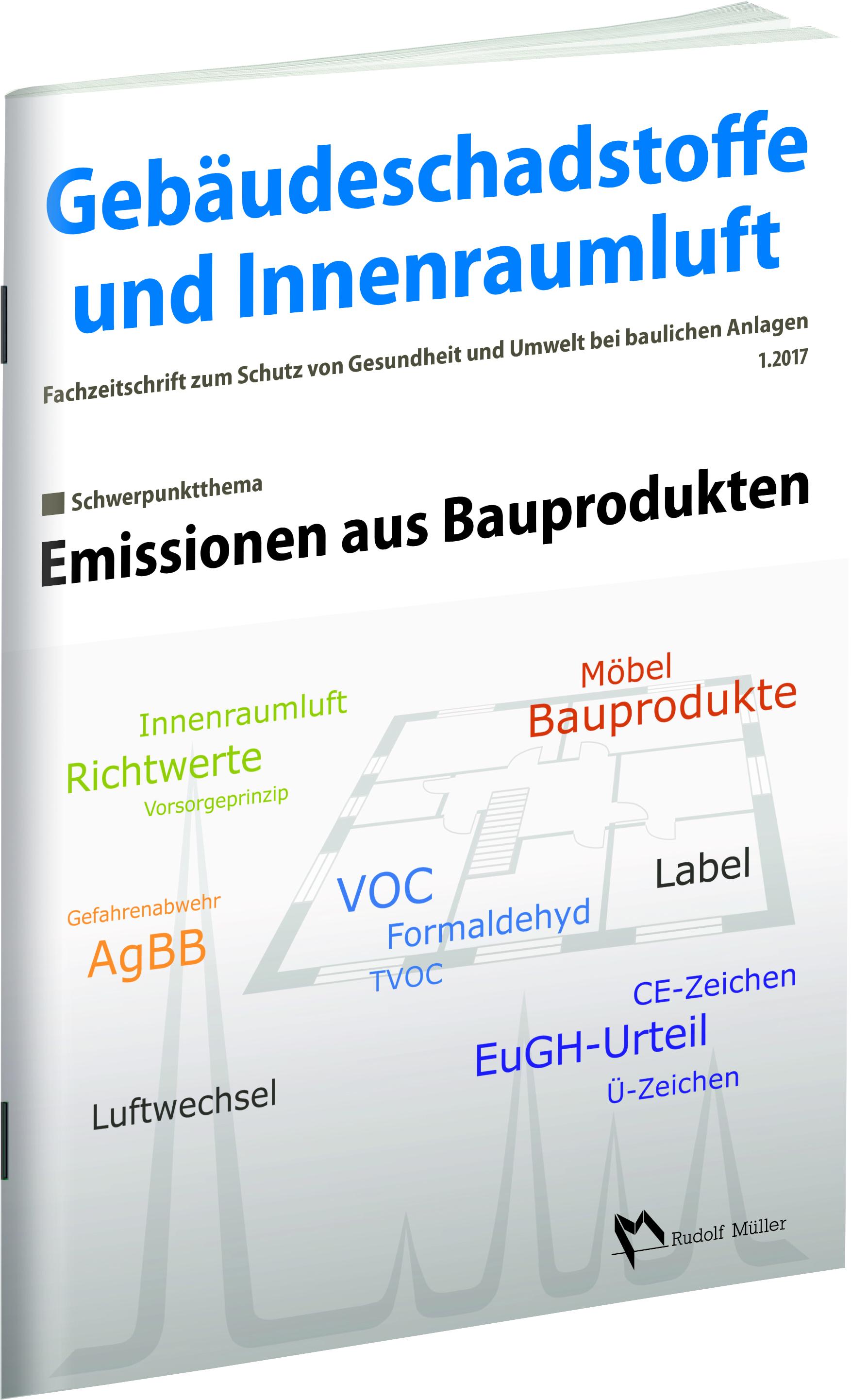 Vorderes Coverbild Gebäudeschadstoffe und Innenraumluft: Emissionen aus Bauprodukten
