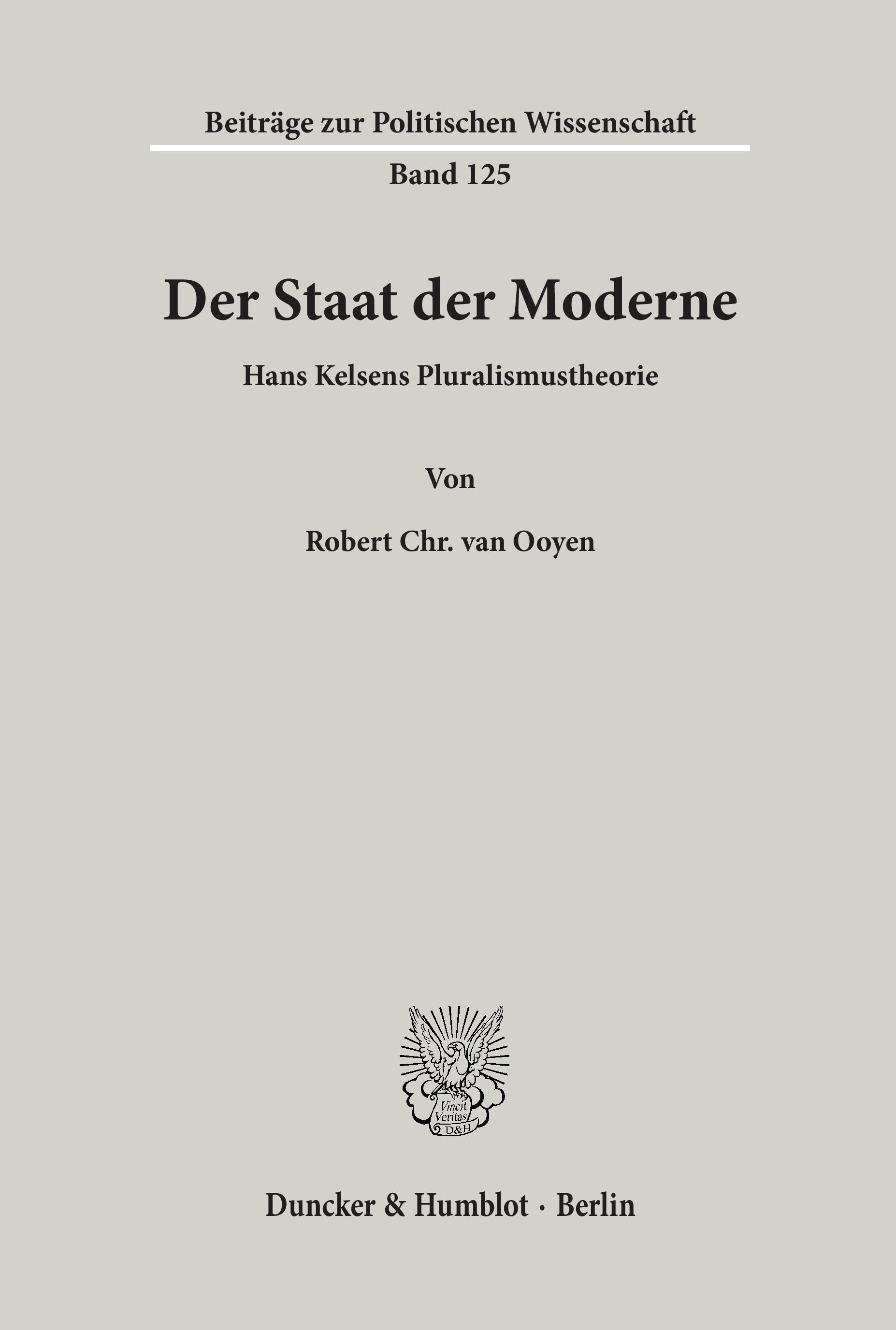 Vorderes Coverbild Der Staat der Moderne.