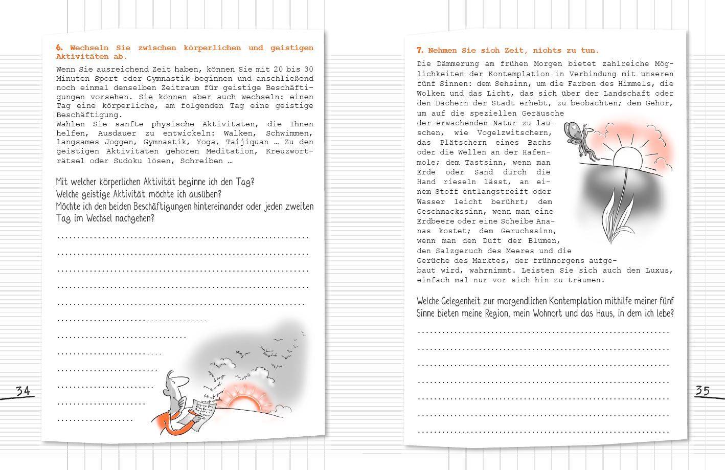 Beispielinhalt (Bild) Das kleine Übungsheft - Steh auf, dein Leben wartet!