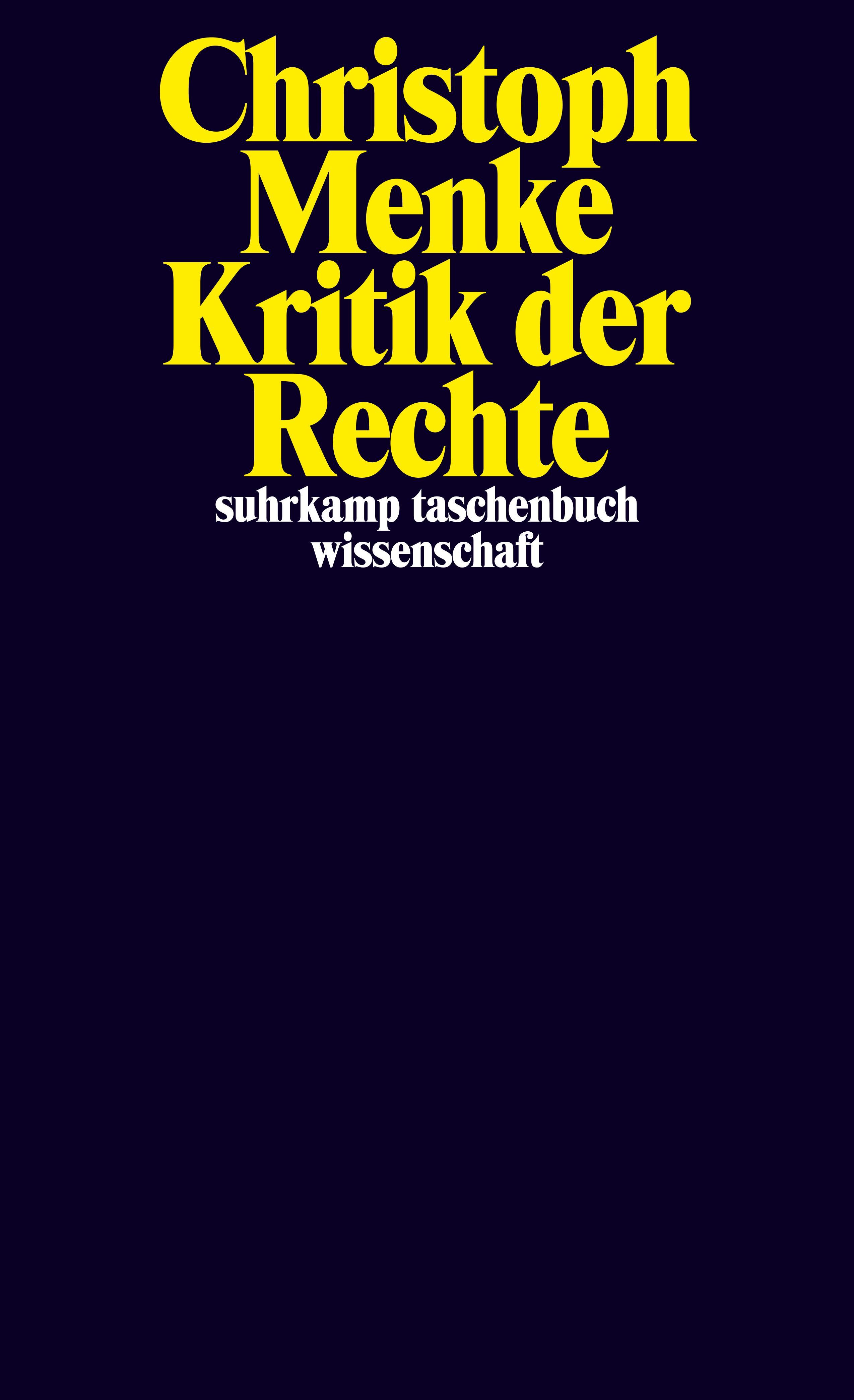 Vorderes Coverbild Kritik der Rechte