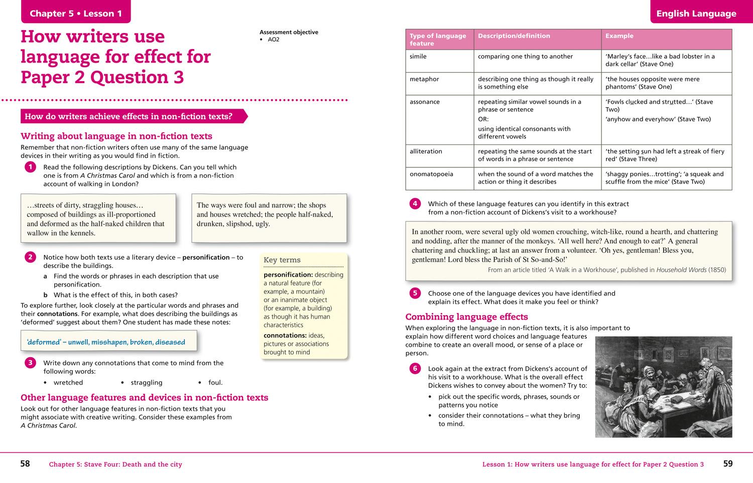 Beispielinhalt (Bild) AQA GCSE (9-1) English Literature and Language - A Christmas Carol