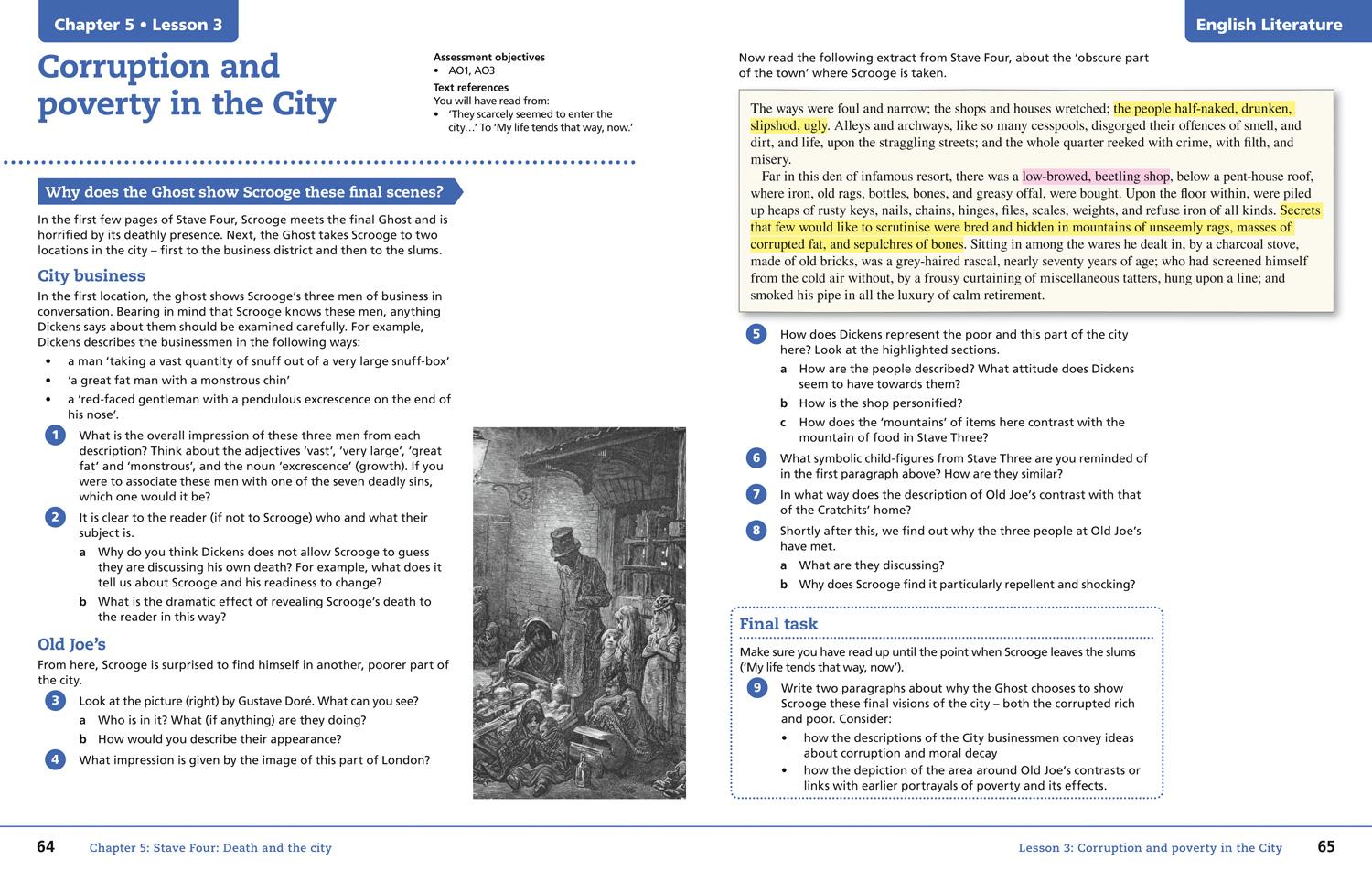 Beispielinhalt (Bild) AQA GCSE (9-1) English Literature and Language - A Christmas Carol