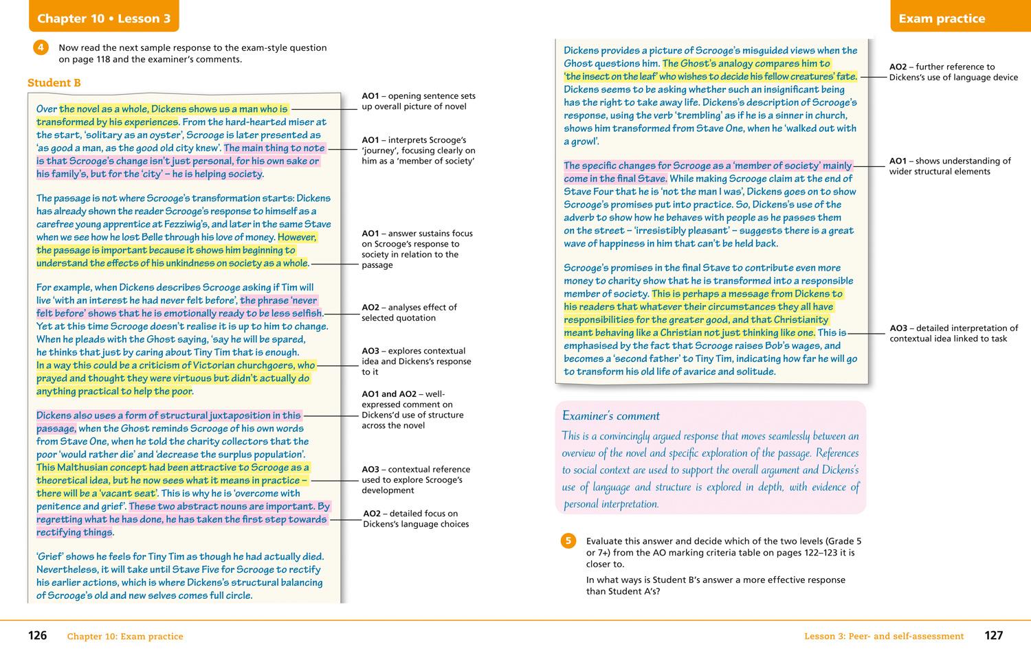 Beispielinhalt (Bild) AQA GCSE (9-1) English Literature and Language - A Christmas Carol