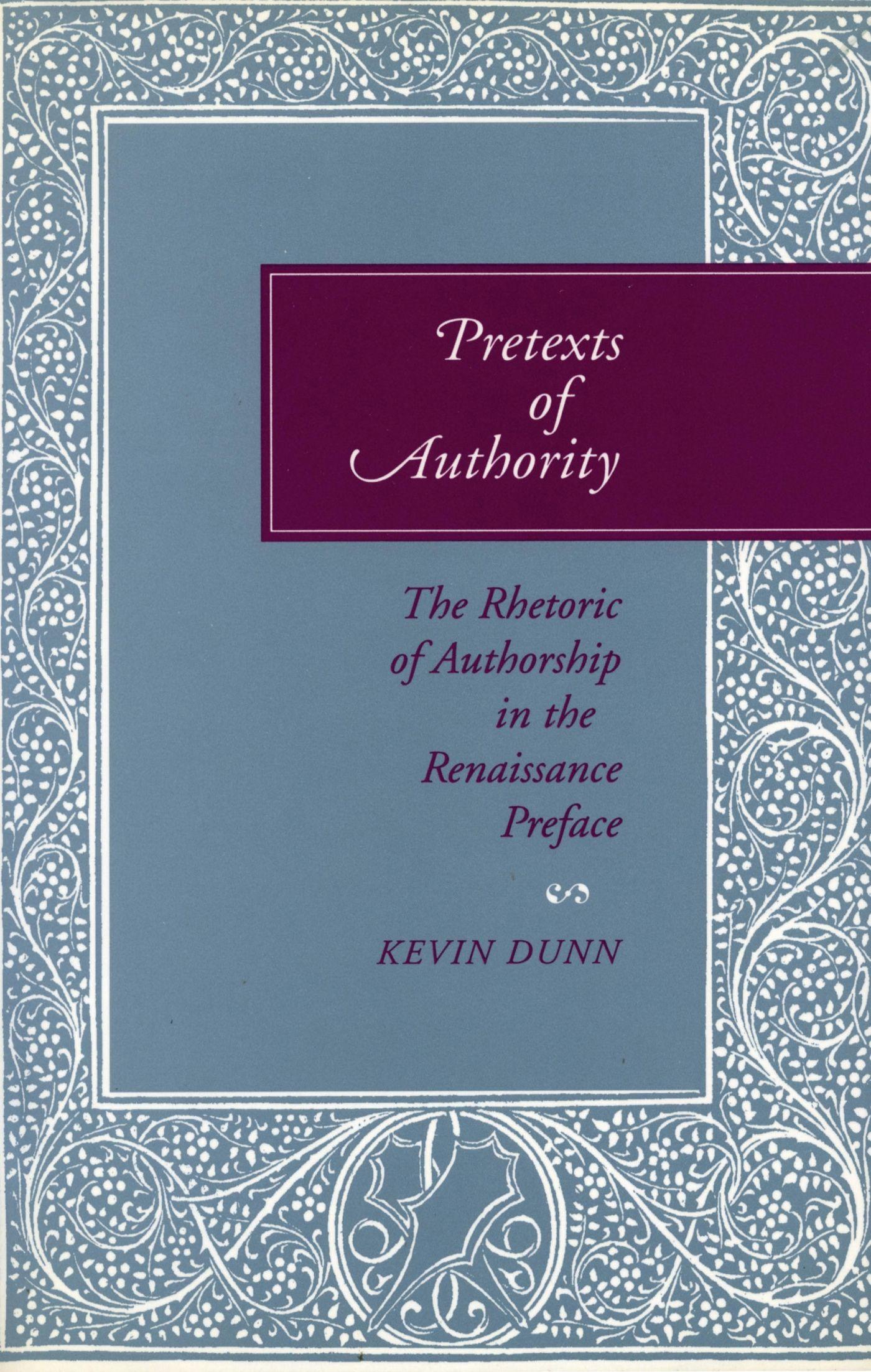 Vorderes Coverbild Pretexts of Authority