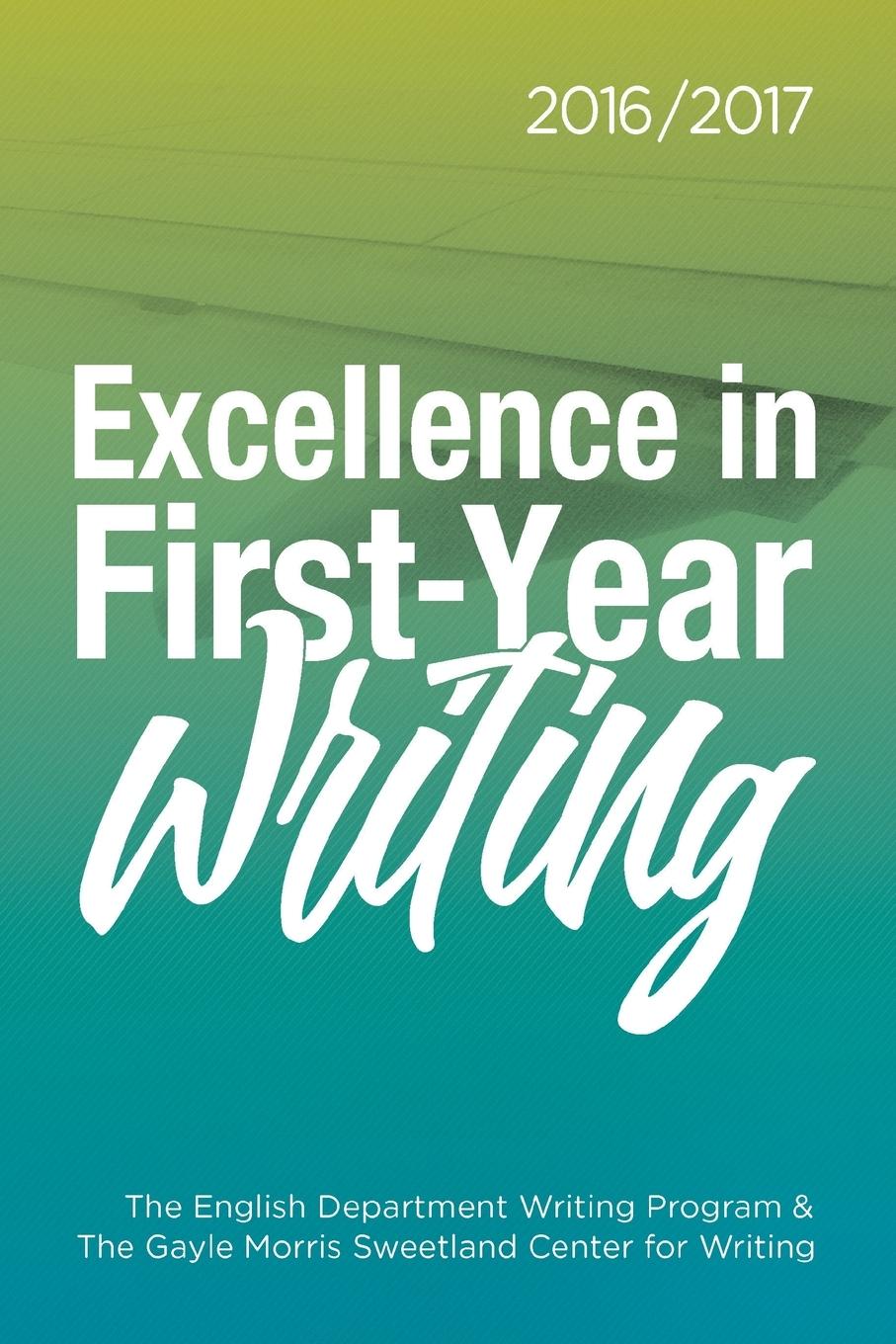 Vorderes Coverbild Excellence in First-Year Writing 2016/2017