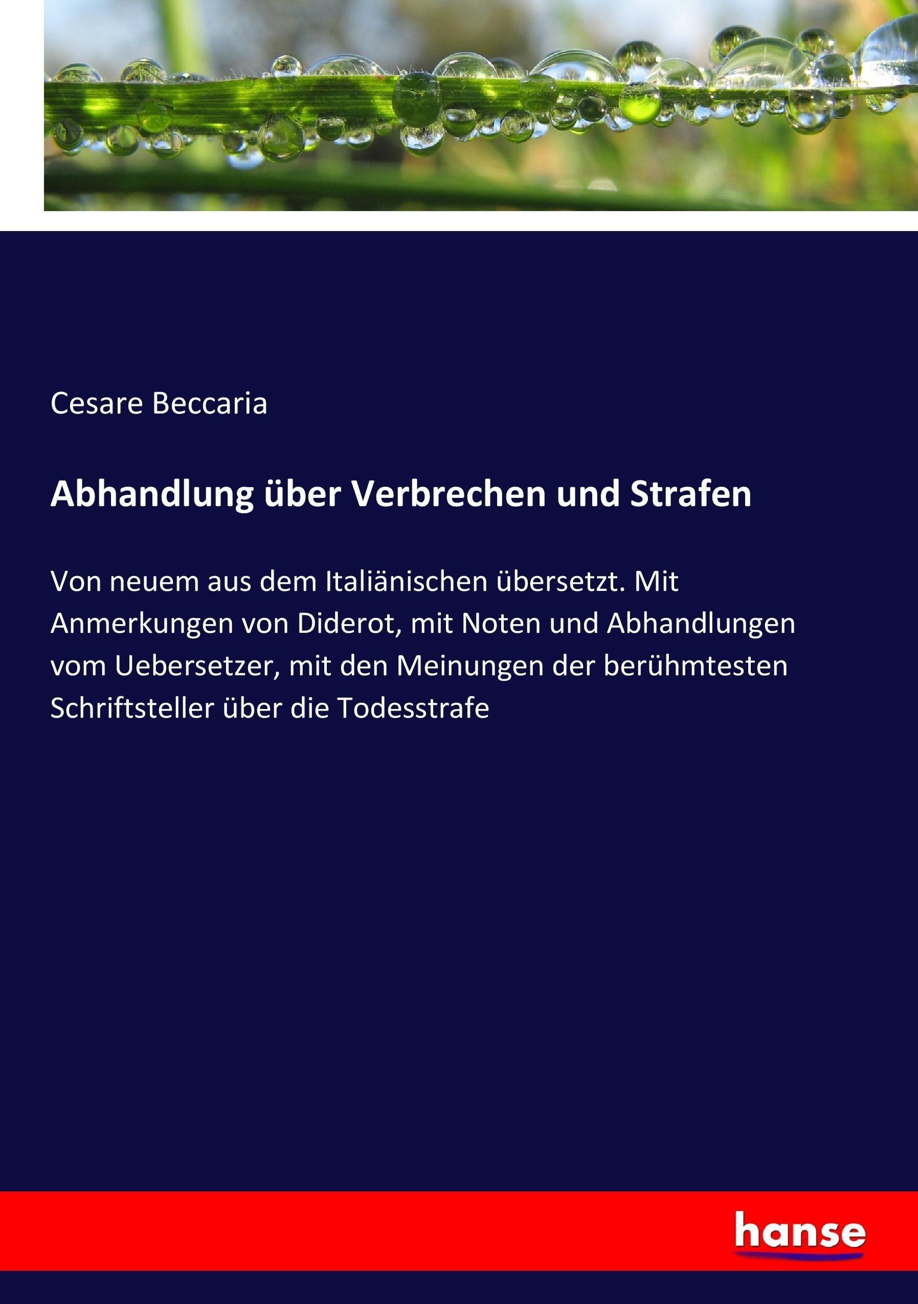 Vorderes Coverbild Abhandlung über Verbrechen und Strafen