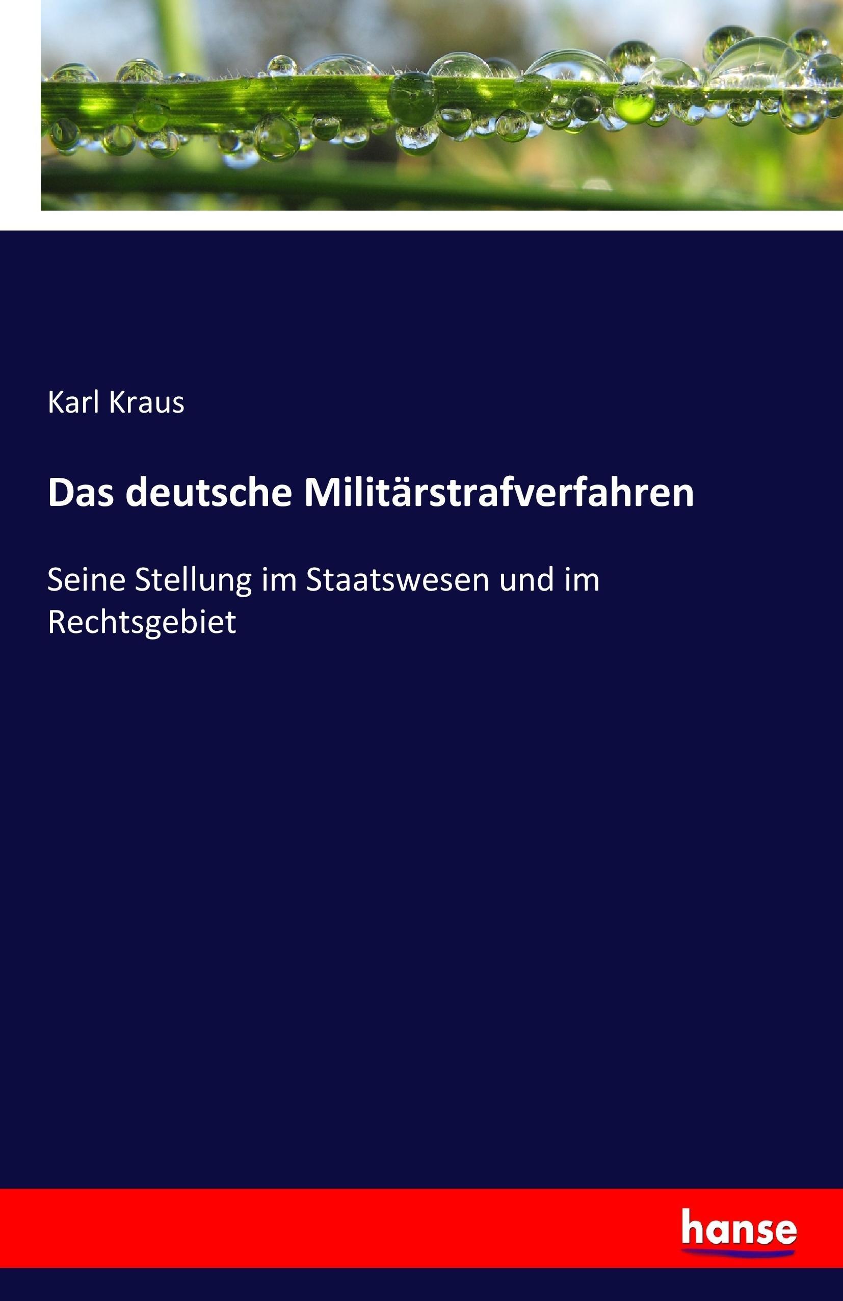 Vorderes Coverbild Das deutsche Militärstrafverfahren