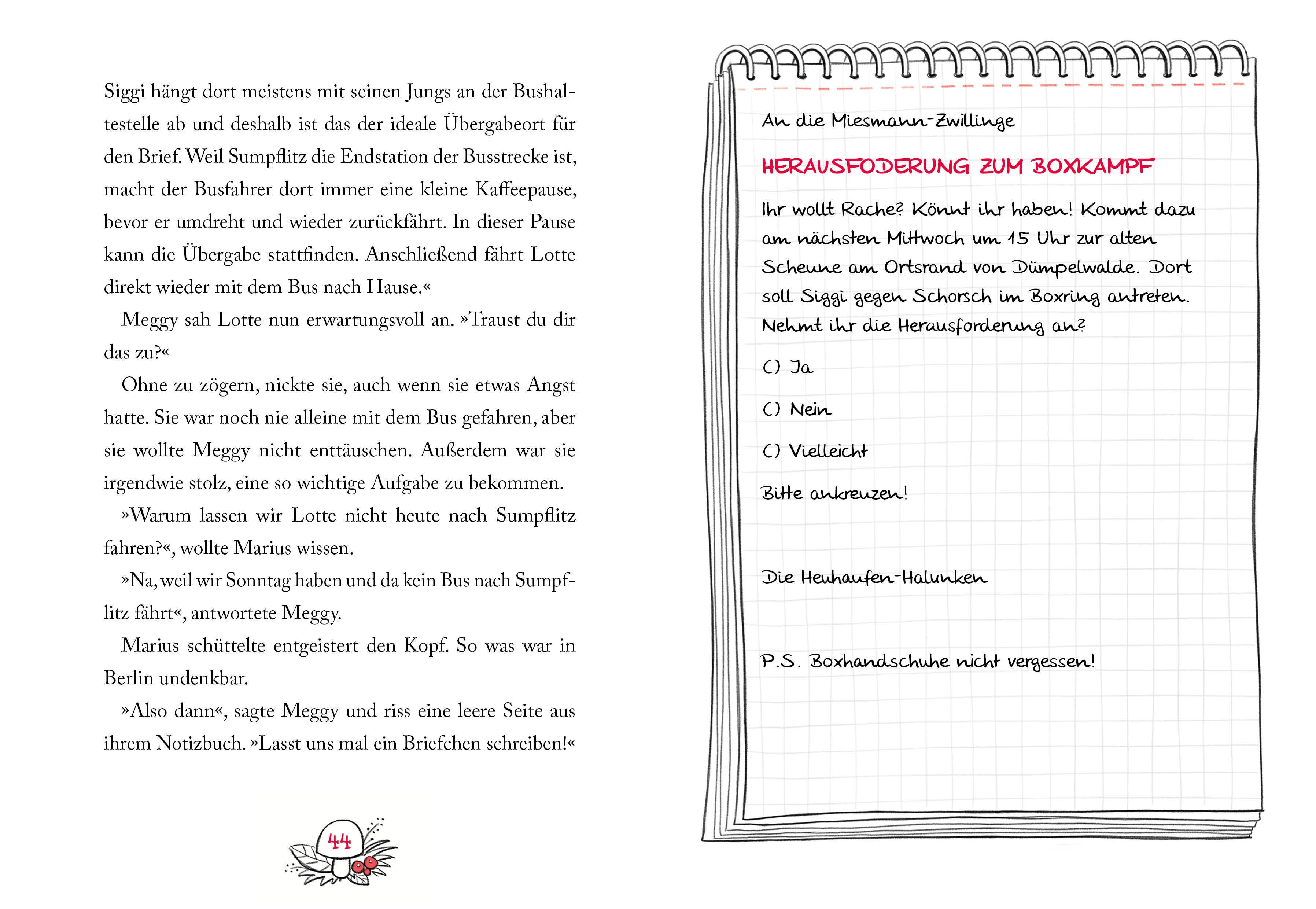 Beispielinhalt (Bild) Die Heuhaufen-Halunken - Volle Faust aufs Hühnerauge