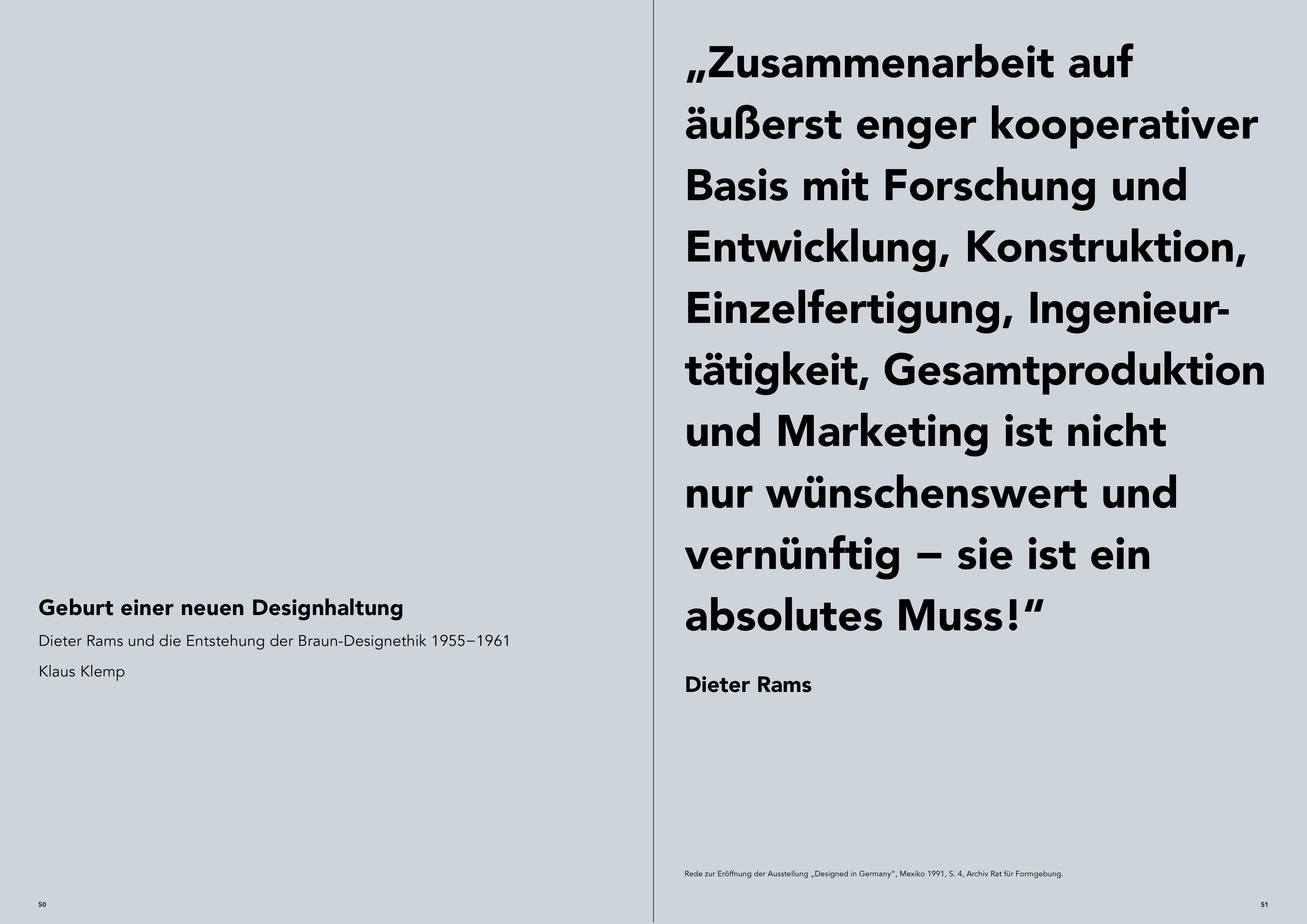 Beispielinhalt (Bild) Dieter Rams: Zehn Thesen für gutes Design: Dieter Rams