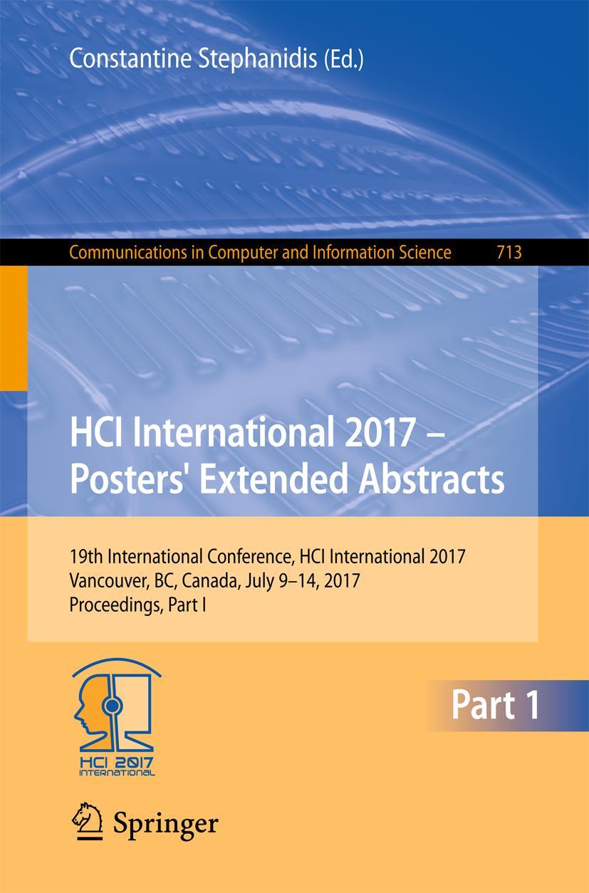 Vorderes Coverbild HCI International 2017 - Posters' Extended Abstracts