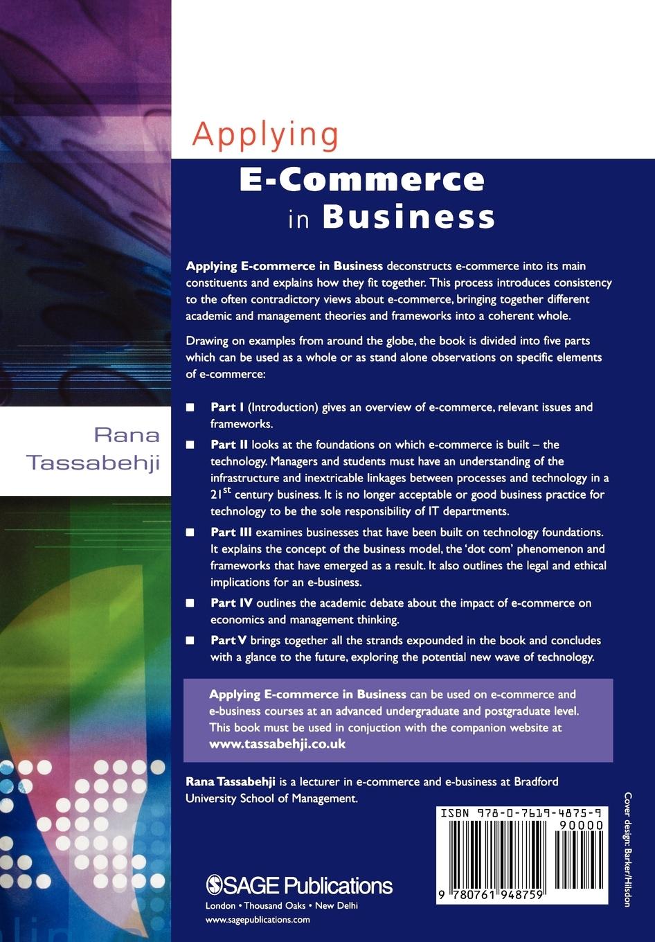 Rückseitencover Applying E-Commerce in Business