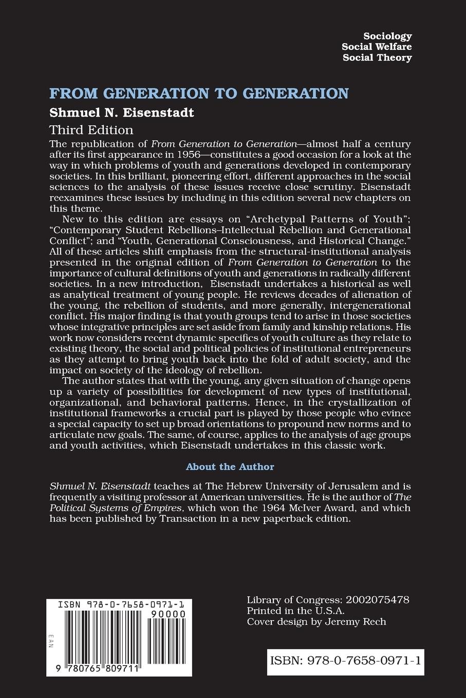 Rückseitencover From Generation to Generation