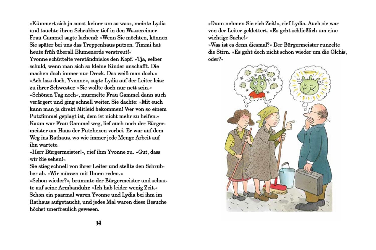 Beispielinhalt (Bild) Die Olchis und das Schrumpfpulver