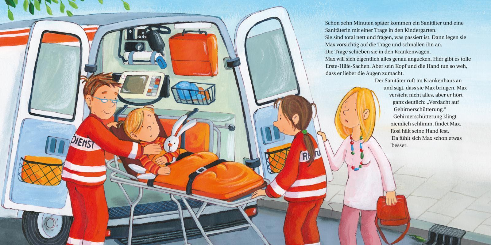 Beispielinhalt (Bild) LESEMAUS 64: Max im Krankenhaus