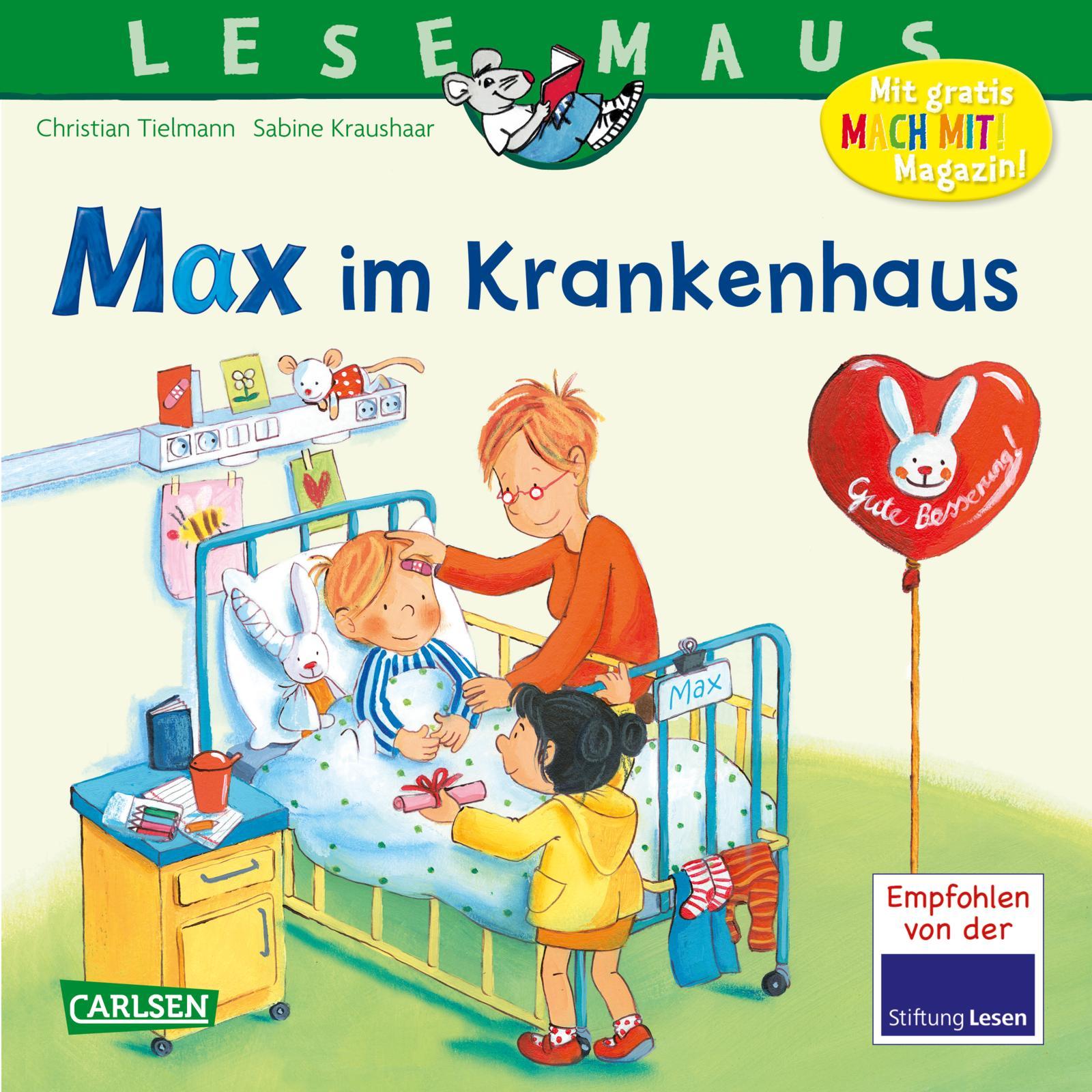 Vorderes Coverbild LESEMAUS 64: Max im Krankenhaus