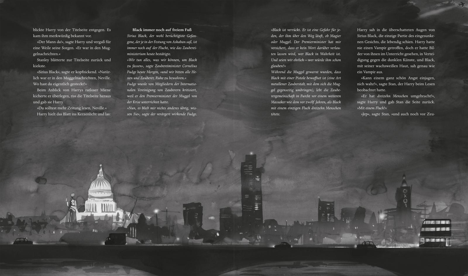 Beispielinhalt (Bild) Harry Potter 3 und der Gefangene von Askaban (farbig illustrierte Schmuckausgabe)