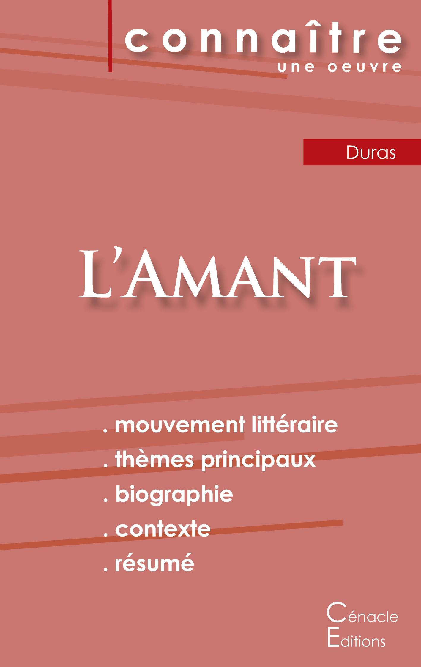 Vorderes Coverbild Fiche de lecture L'Amant de Marguerite Duras (Analyse littéraire de référence et résumé complet)