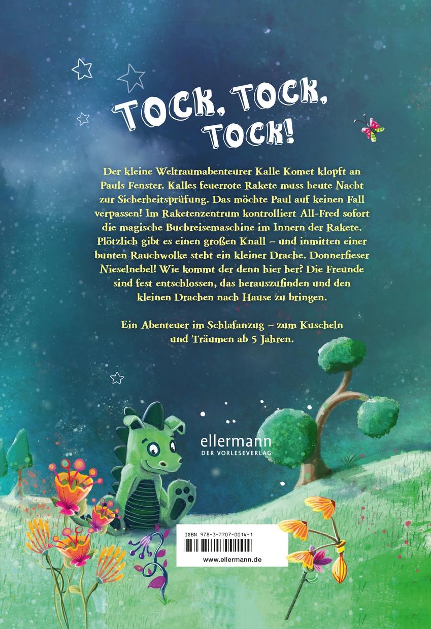 Rückseitencover Kalle Komet. Auf ins Drachenland!