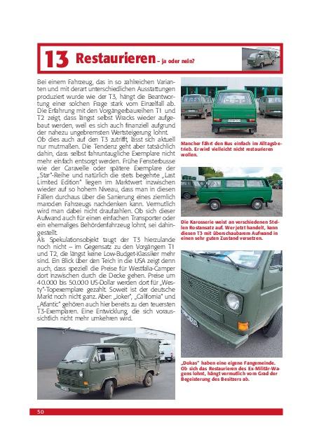 Beispielinhalt (Bild) Praxisratgeber Klassikerkauf VW Bus T3