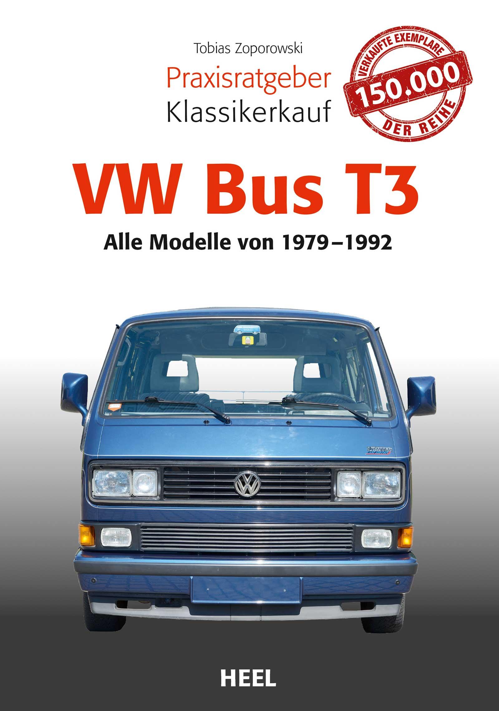 Vorderes Coverbild Praxisratgeber Klassikerkauf VW Bus T3