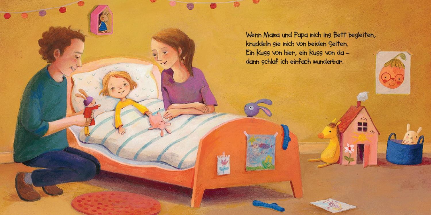 Beispielinhalt (Bild) Wie kleine Kinder schlafen gehen