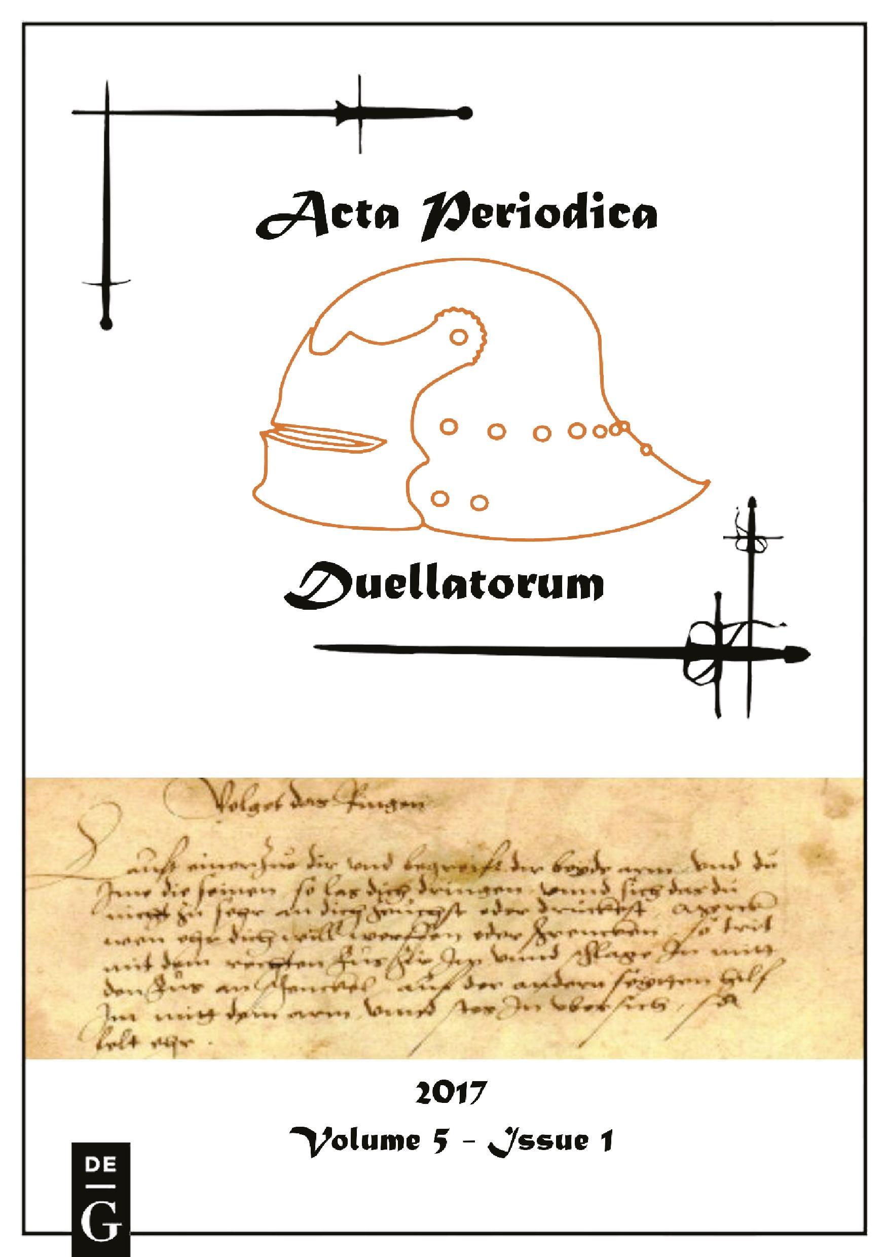 Vorderes Coverbild Acta Periodica Duellatorum (vol. 5, issue 1)