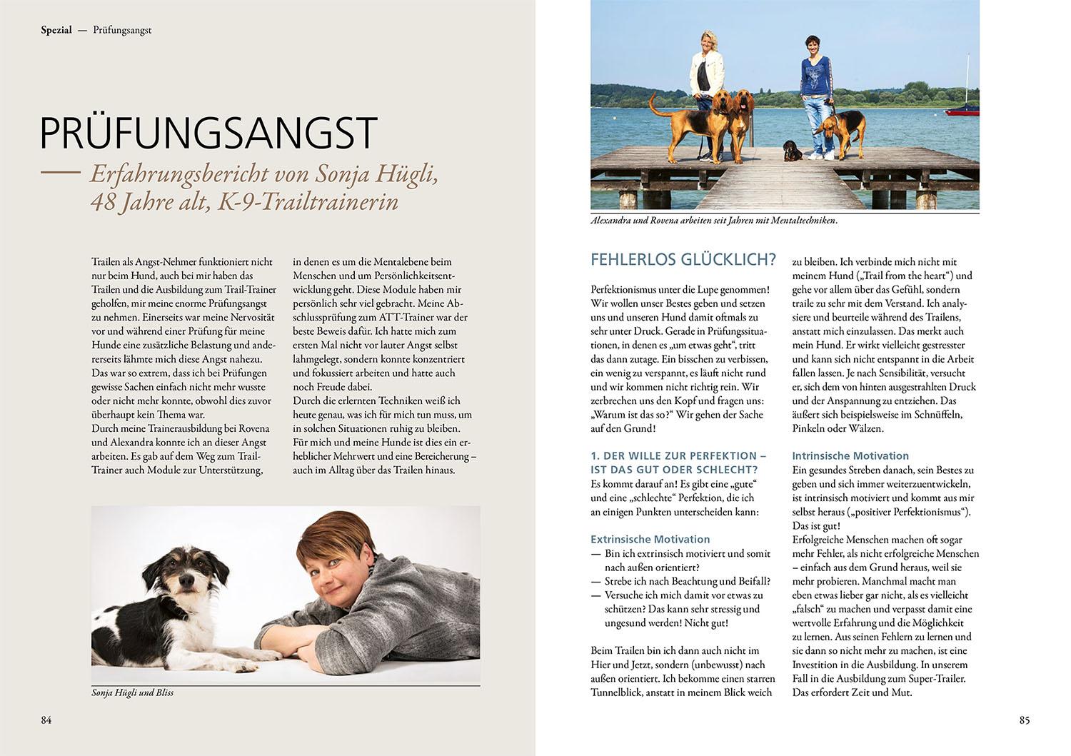 Beispielinhalt (Bild) Mantrailing - das Arbeitsbuch