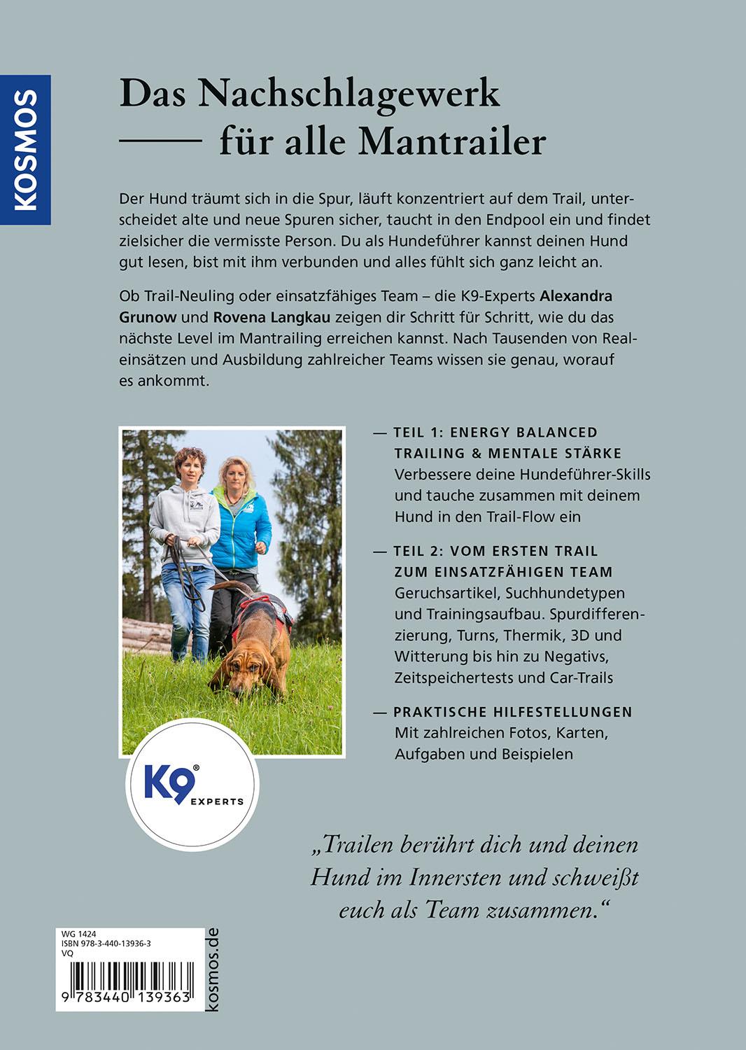 Rückseitencover Mantrailing - das Arbeitsbuch