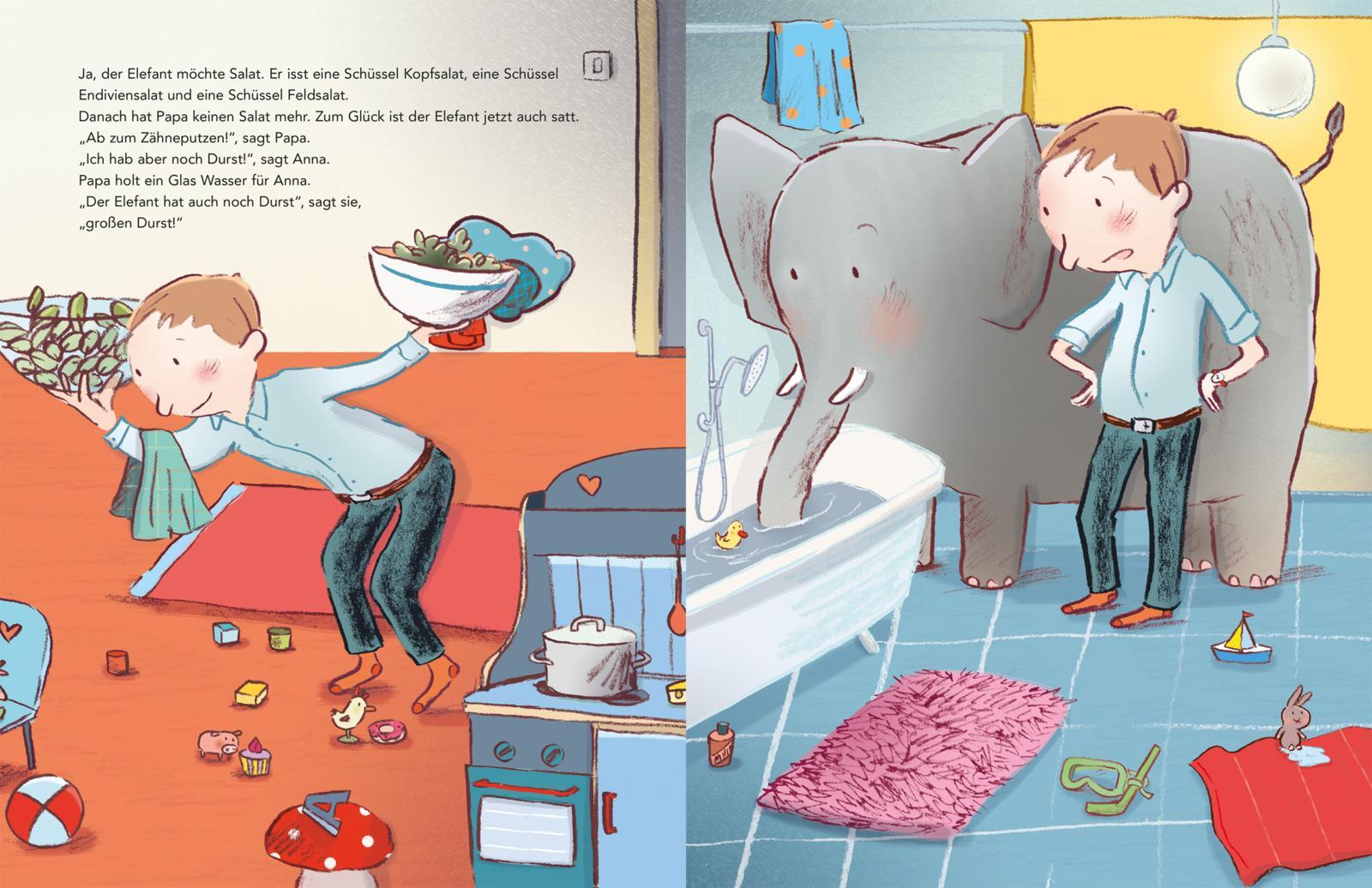 Beispielinhalt (Bild) Mein Elefant will nicht ins Bett