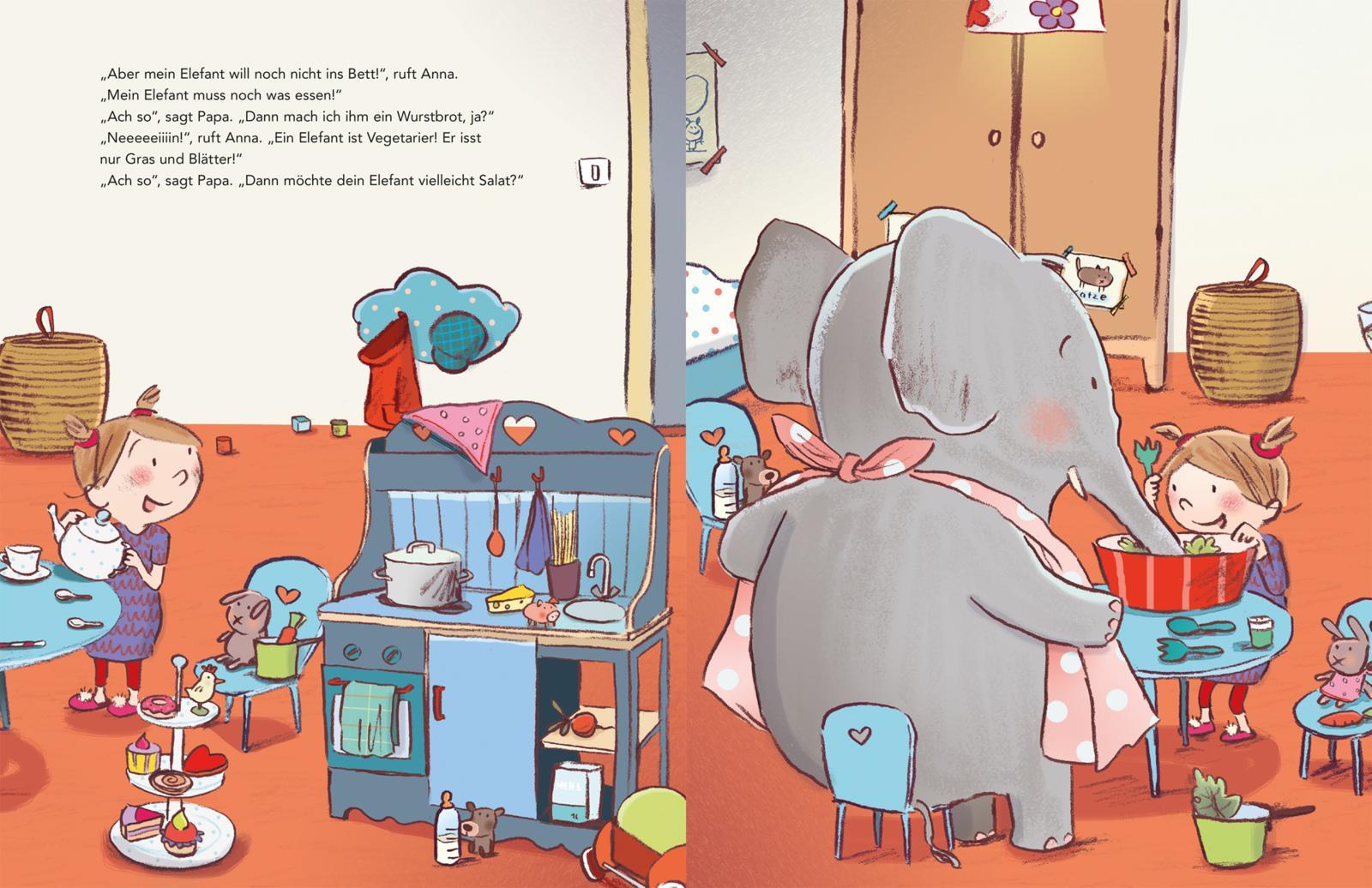 Beispielinhalt (Bild) Mein Elefant will nicht ins Bett