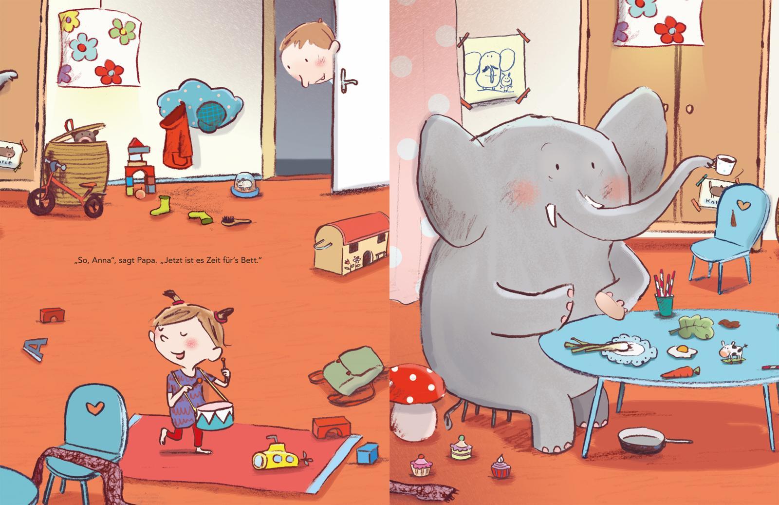 Beispielinhalt (Bild) Mein Elefant will nicht ins Bett