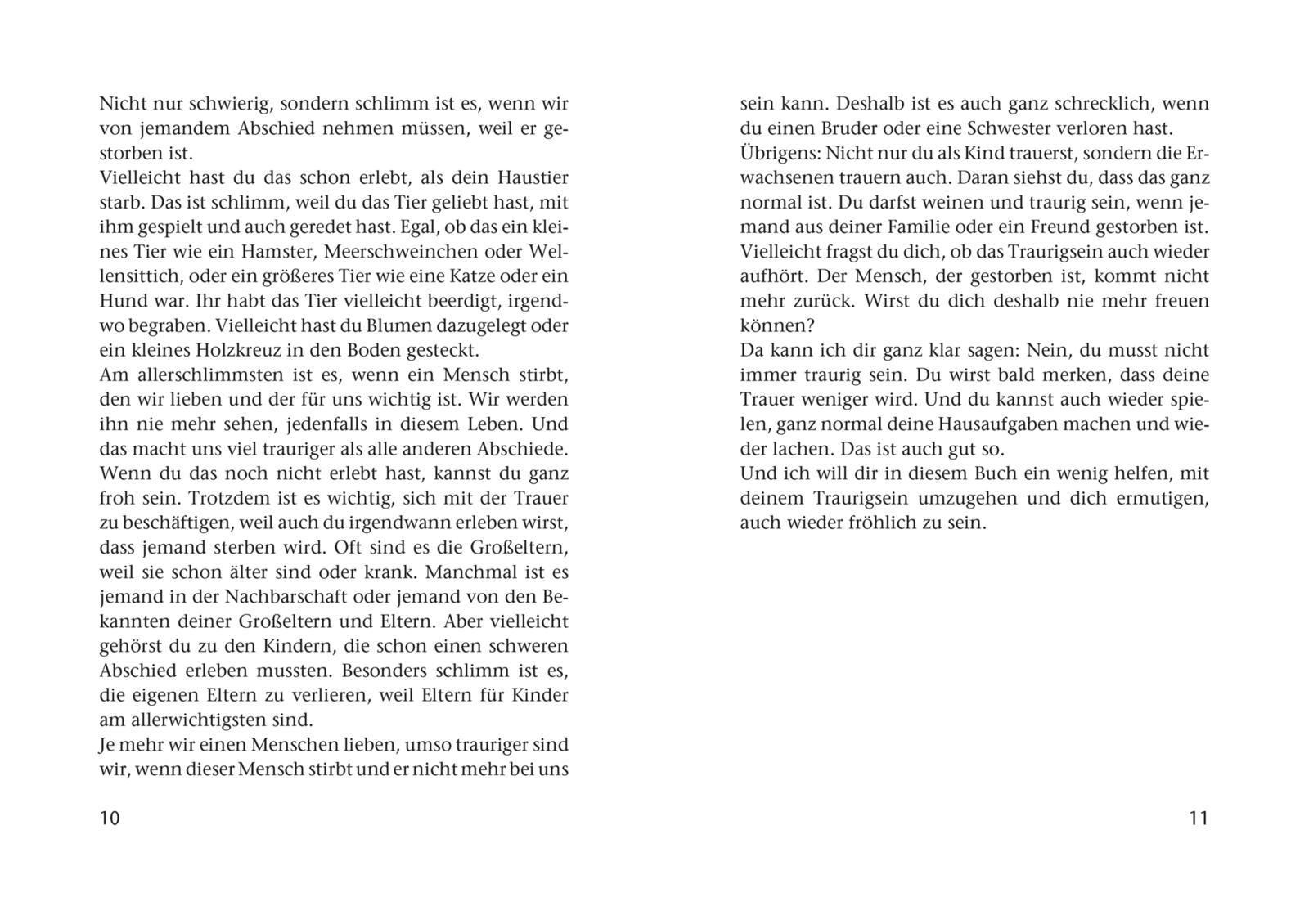 Beispielinhalt (Bild) Wie ist das mit der Trauer?
