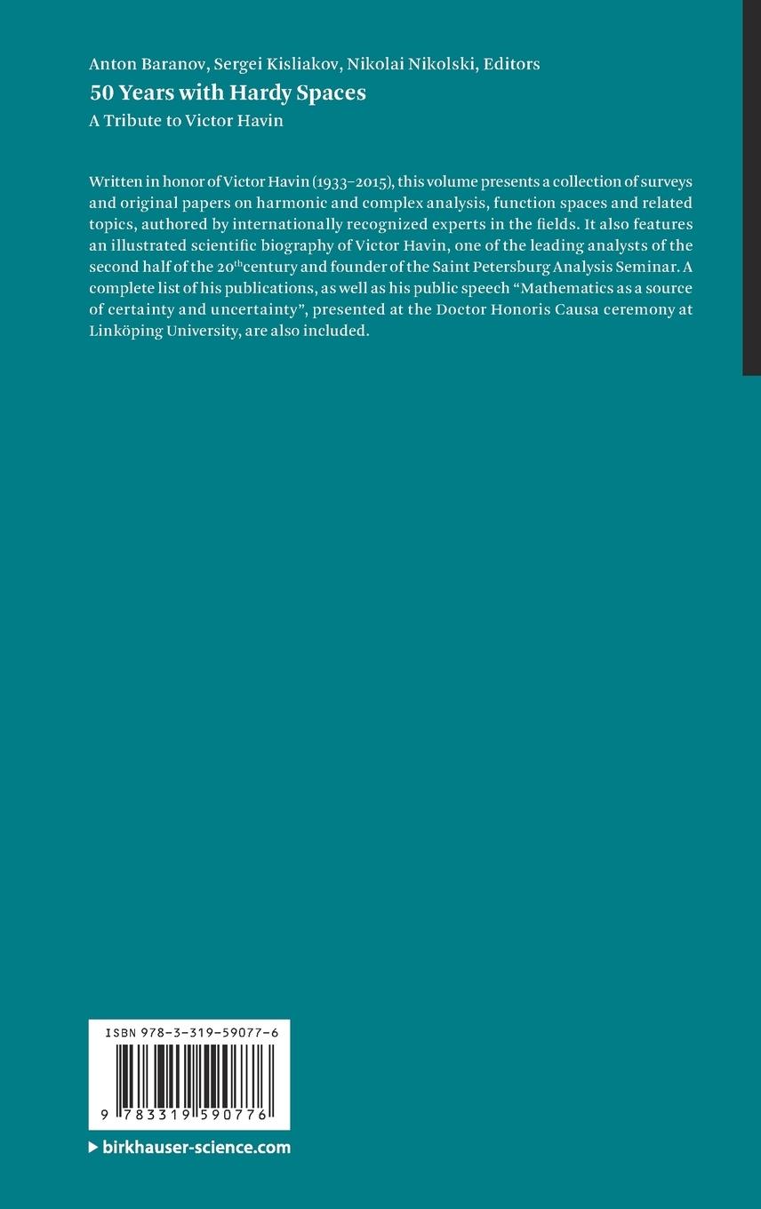 Rückseitencover 50 Years with Hardy Spaces