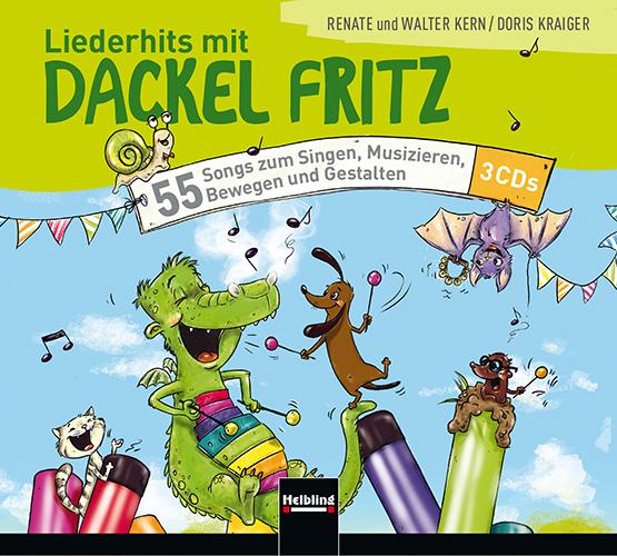 Vorderes Coverbild Liederhits mit Dackel Fritz - 3 Audio-CDs