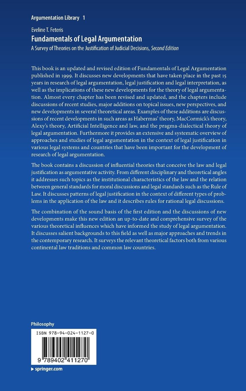 Rückseitencover Fundamentals of Legal Argumentation