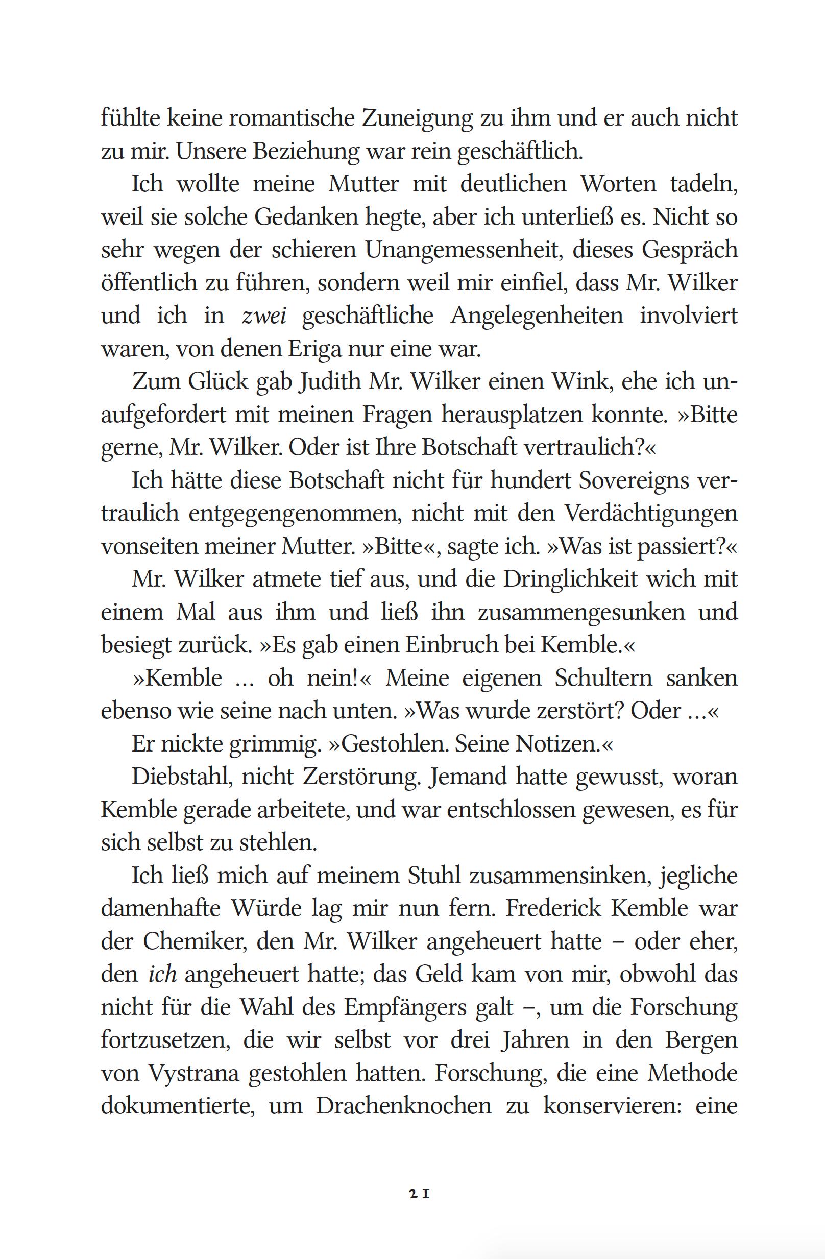 Beispielinhalt (Bild) Lady Trents Memoiren 2