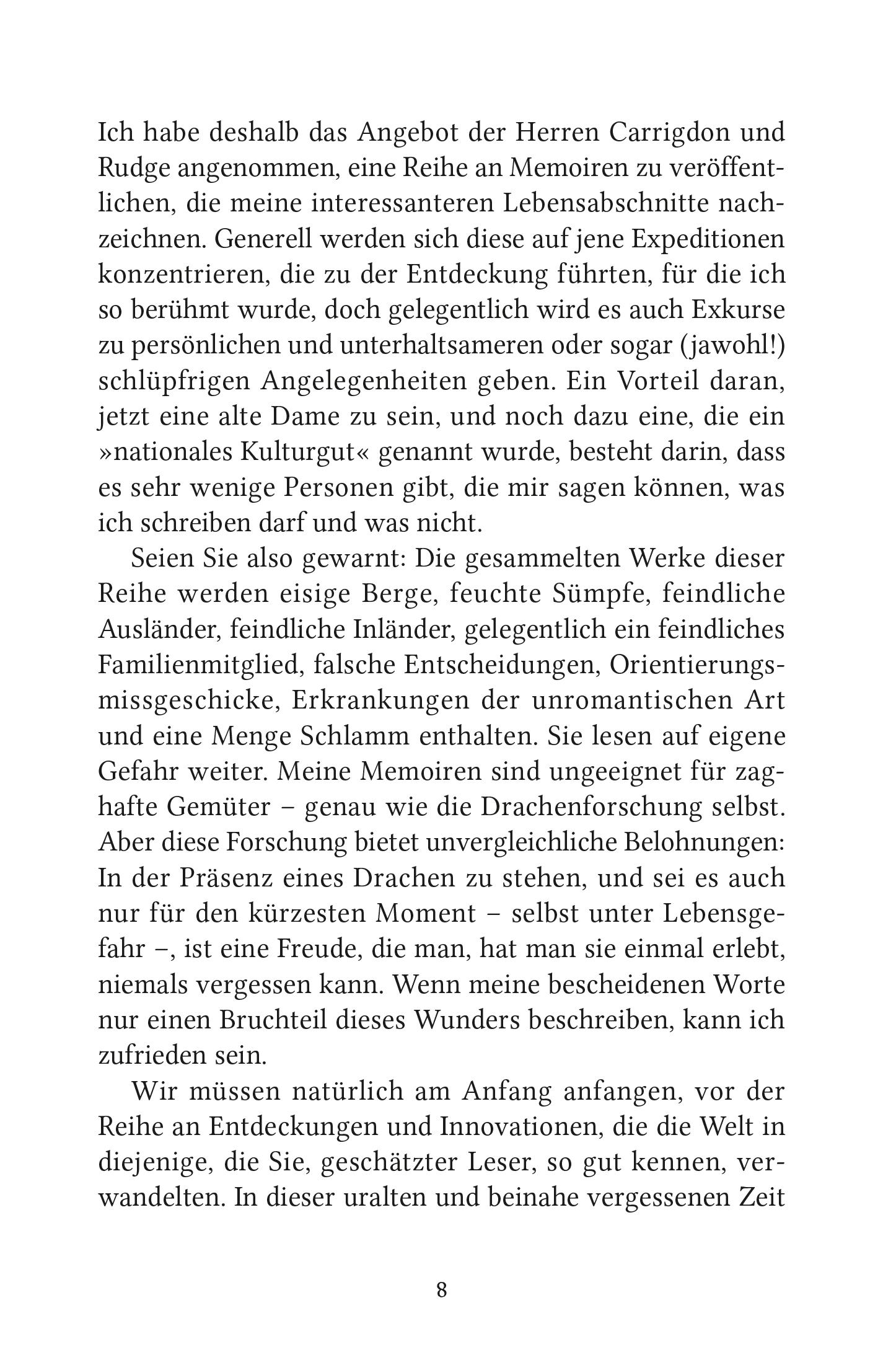 Beispielinhalt (Bild) Lady Trents Memoiren 1