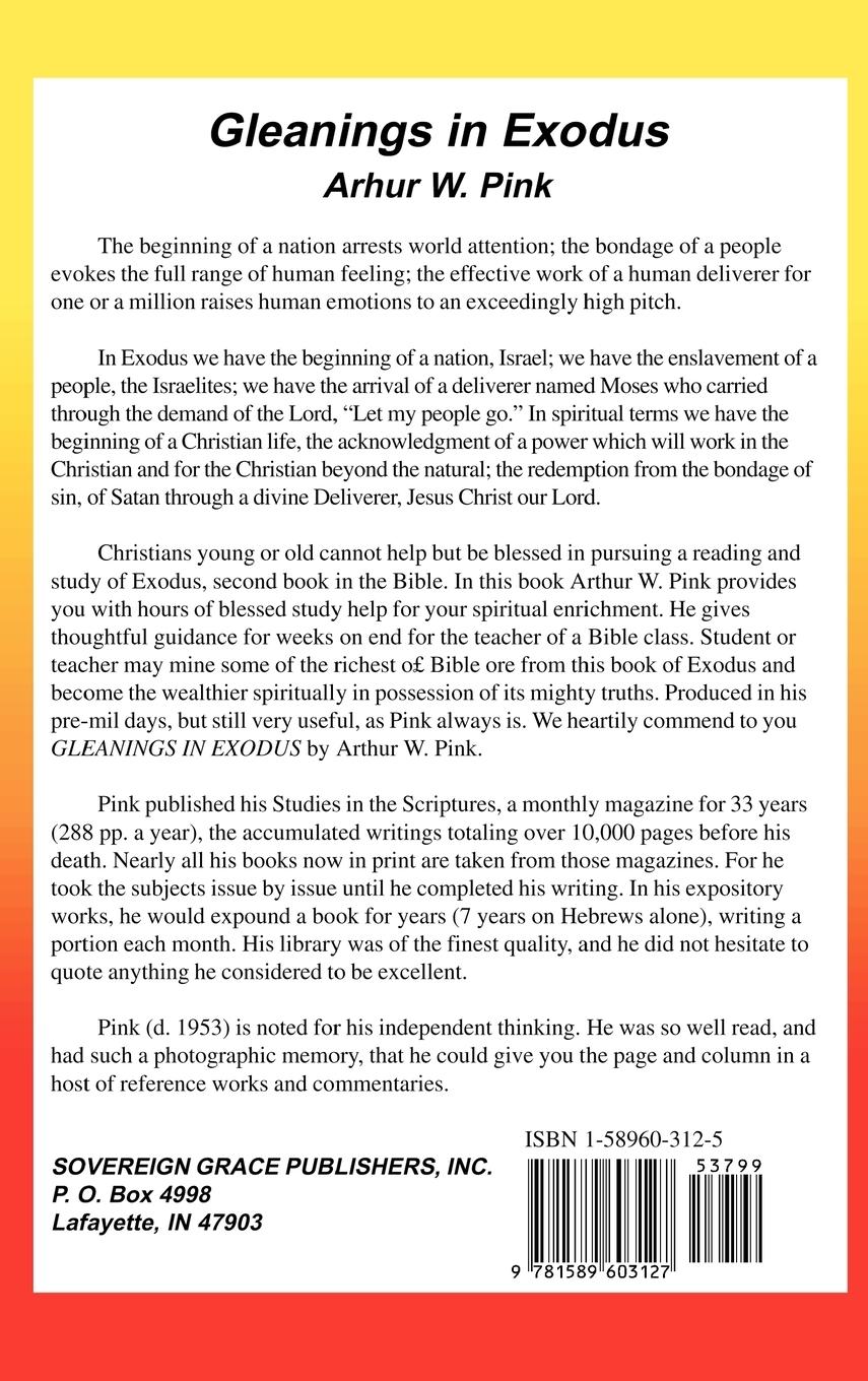 Rückseitencover Gleanings in Exodus