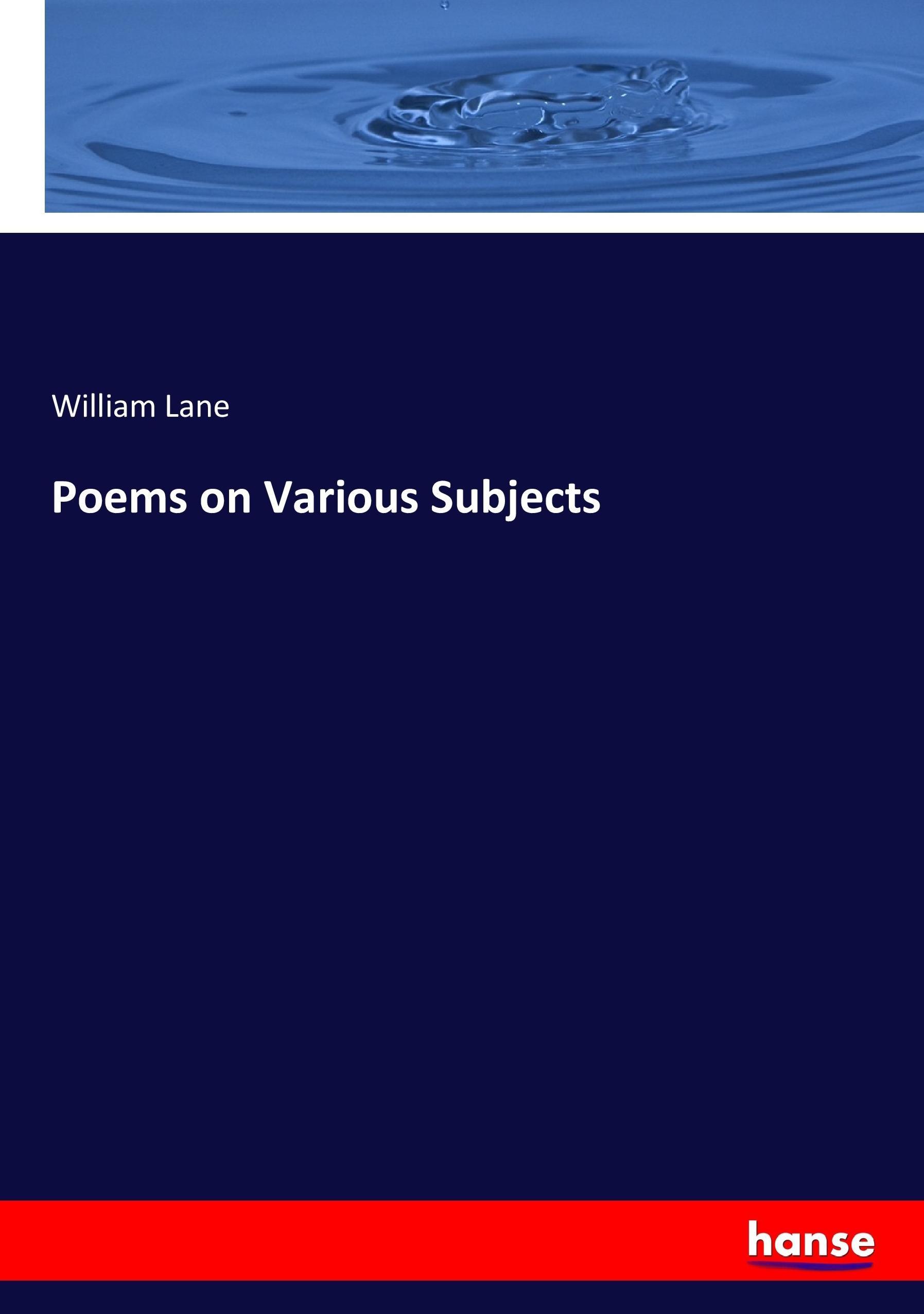 Vorderes Coverbild Poems on Various Subjects
